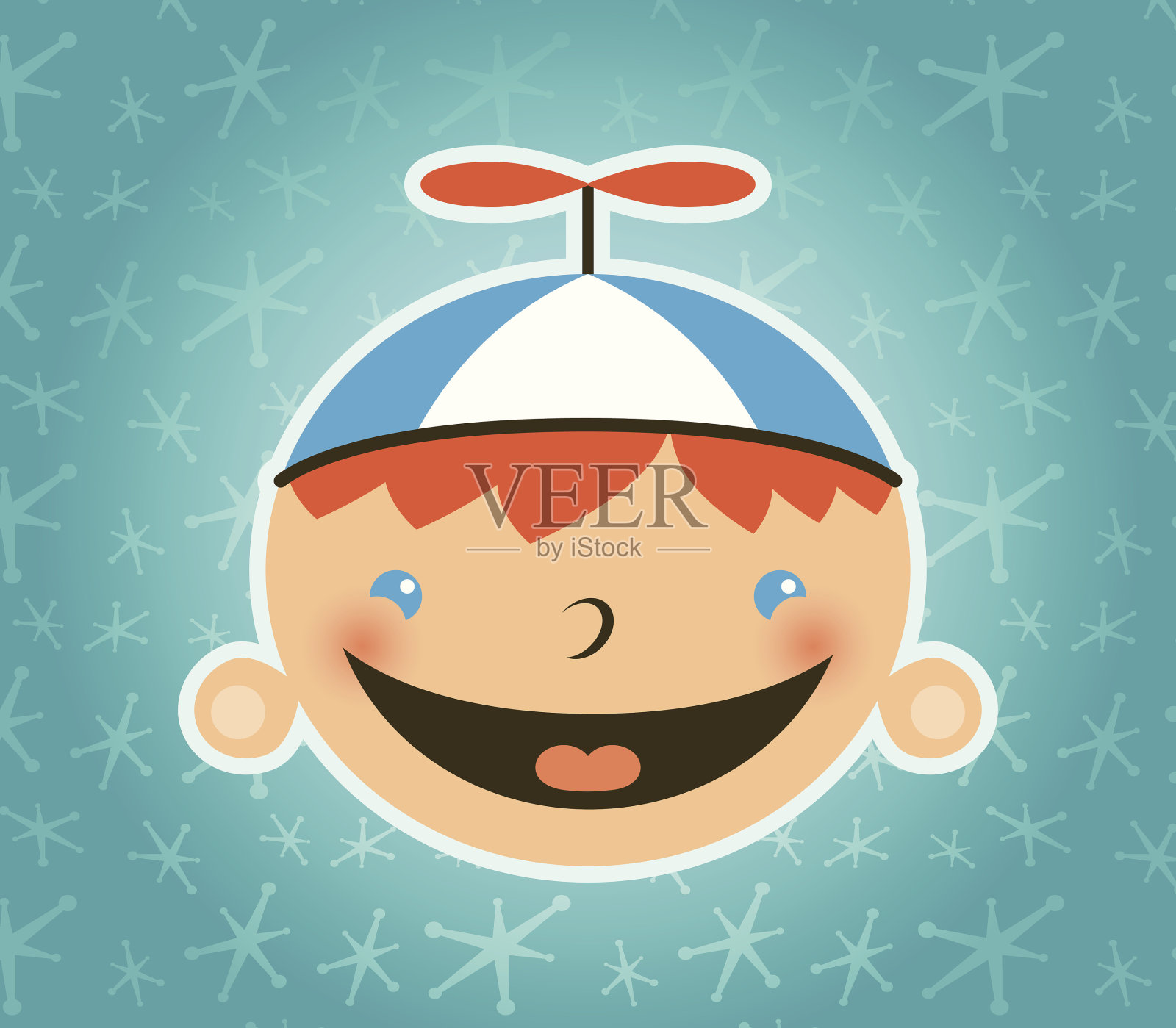 快乐的男孩插画图片素材