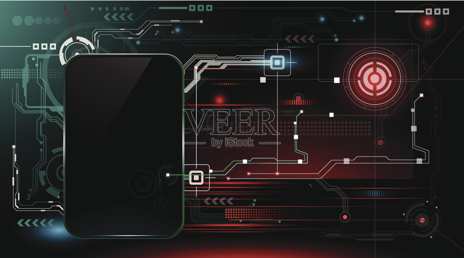 从技术上讲“智能'phone插画图片素材