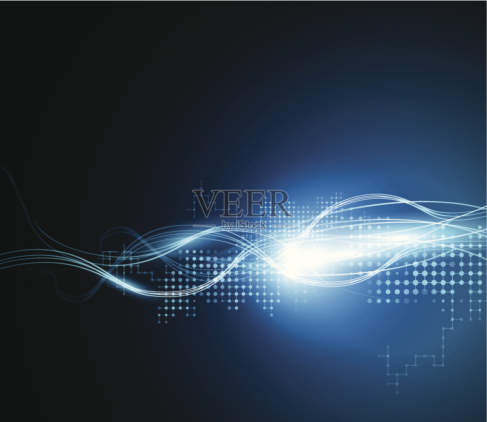 抽象的蓝色背景插画图片素材