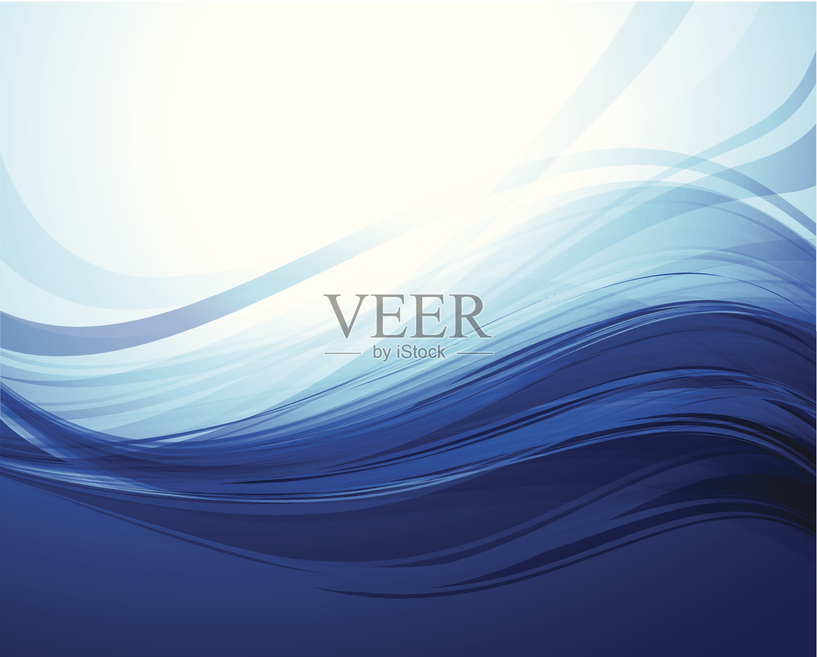 抽象的蓝线插画图片素材