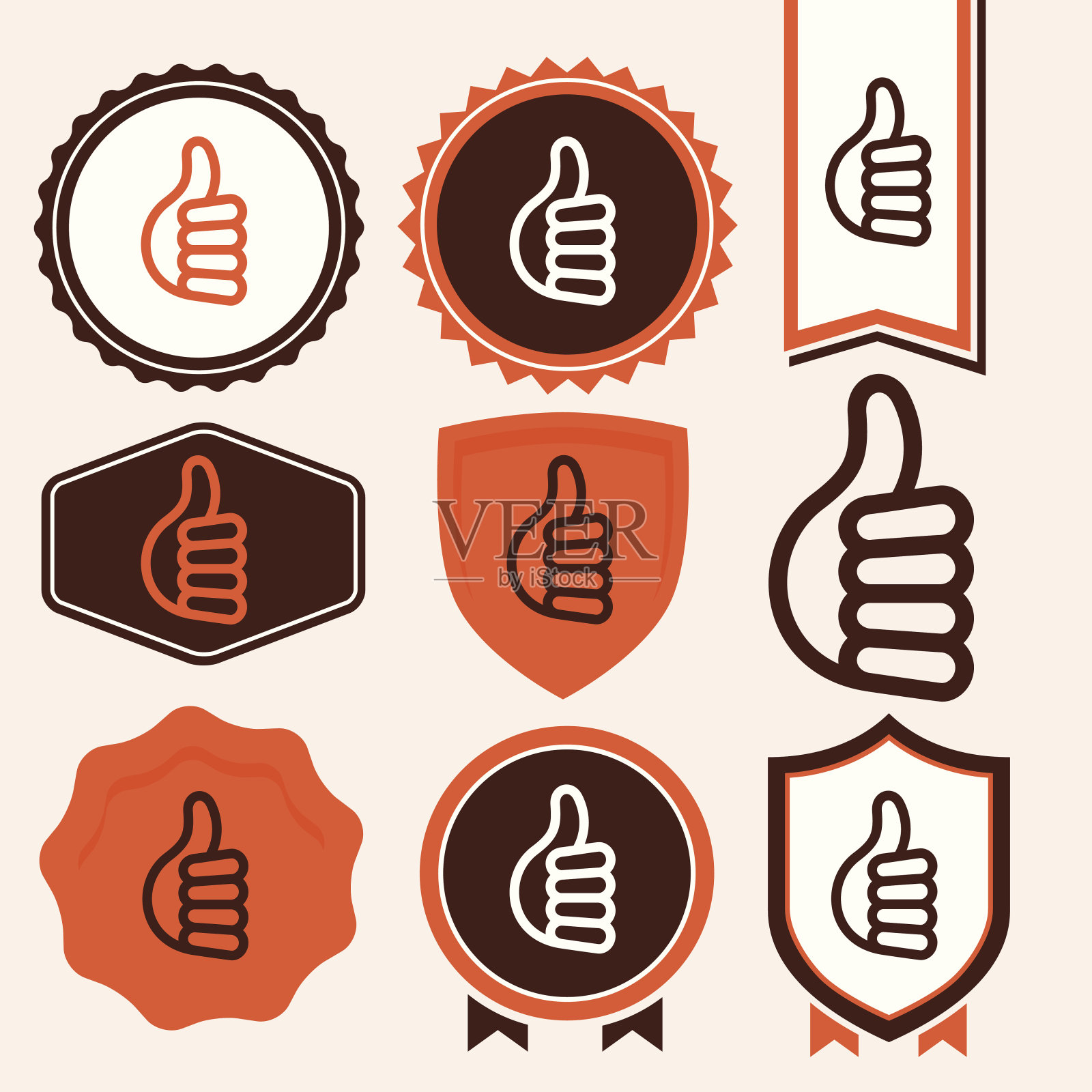 大拇指符号插画图片素材