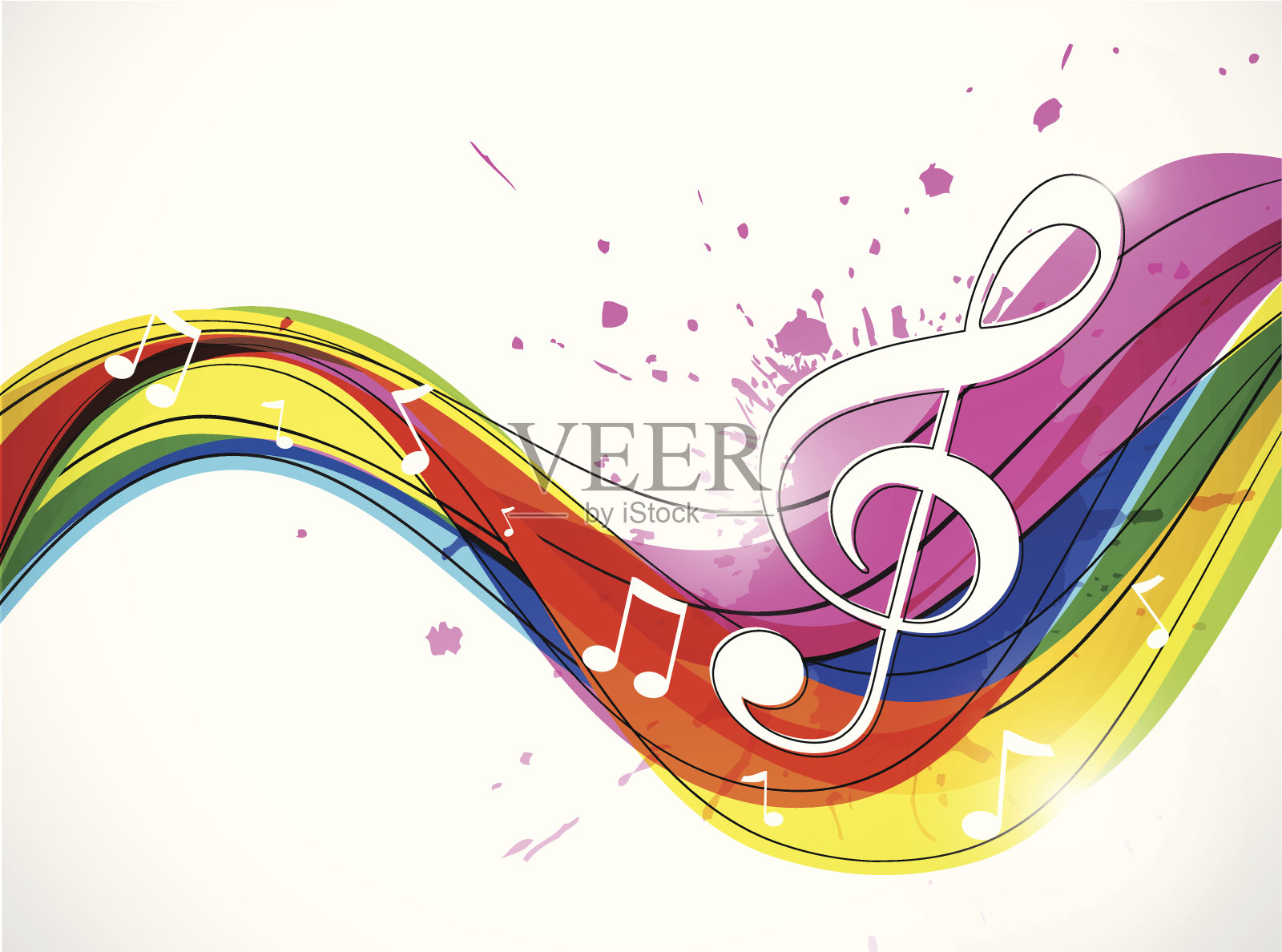 抽象的音乐背景插画图片素材