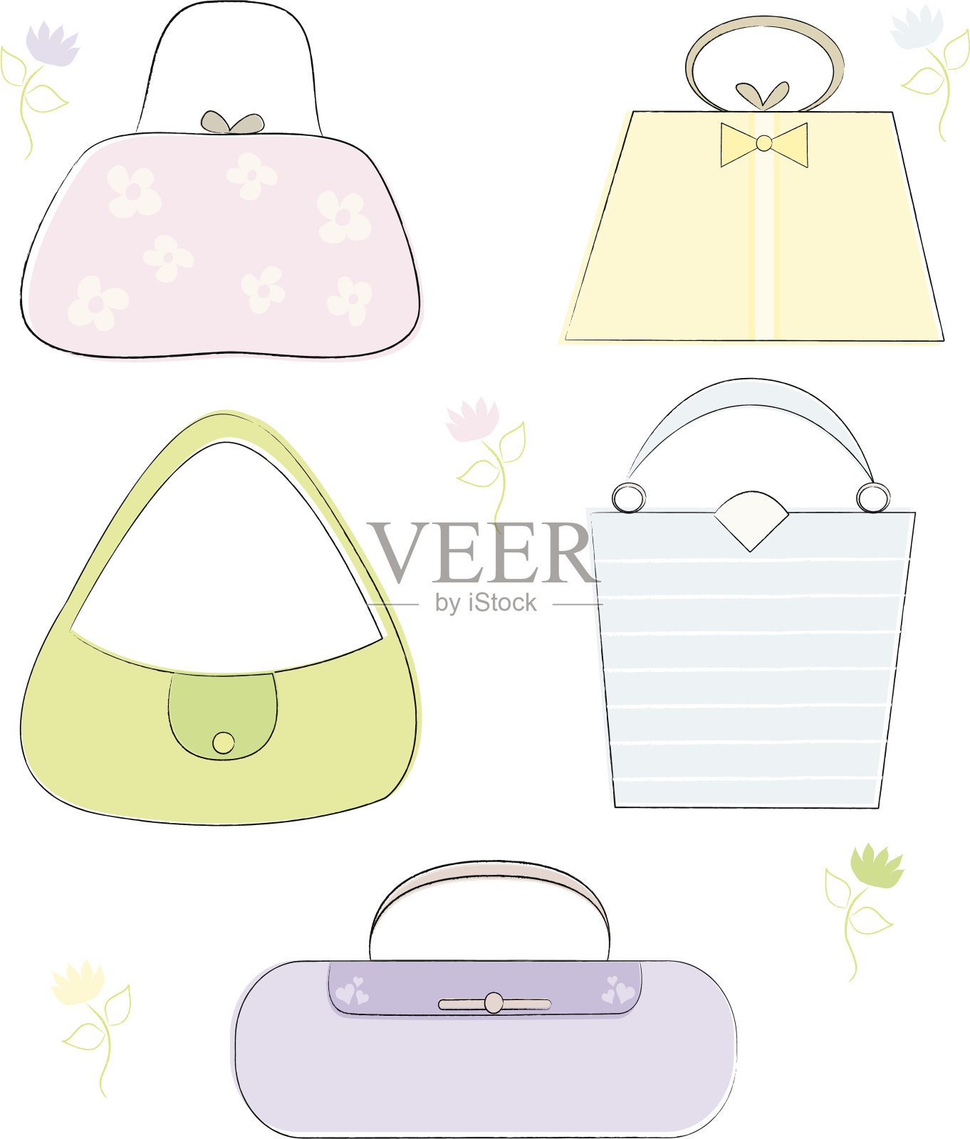 手袋插画图片素材