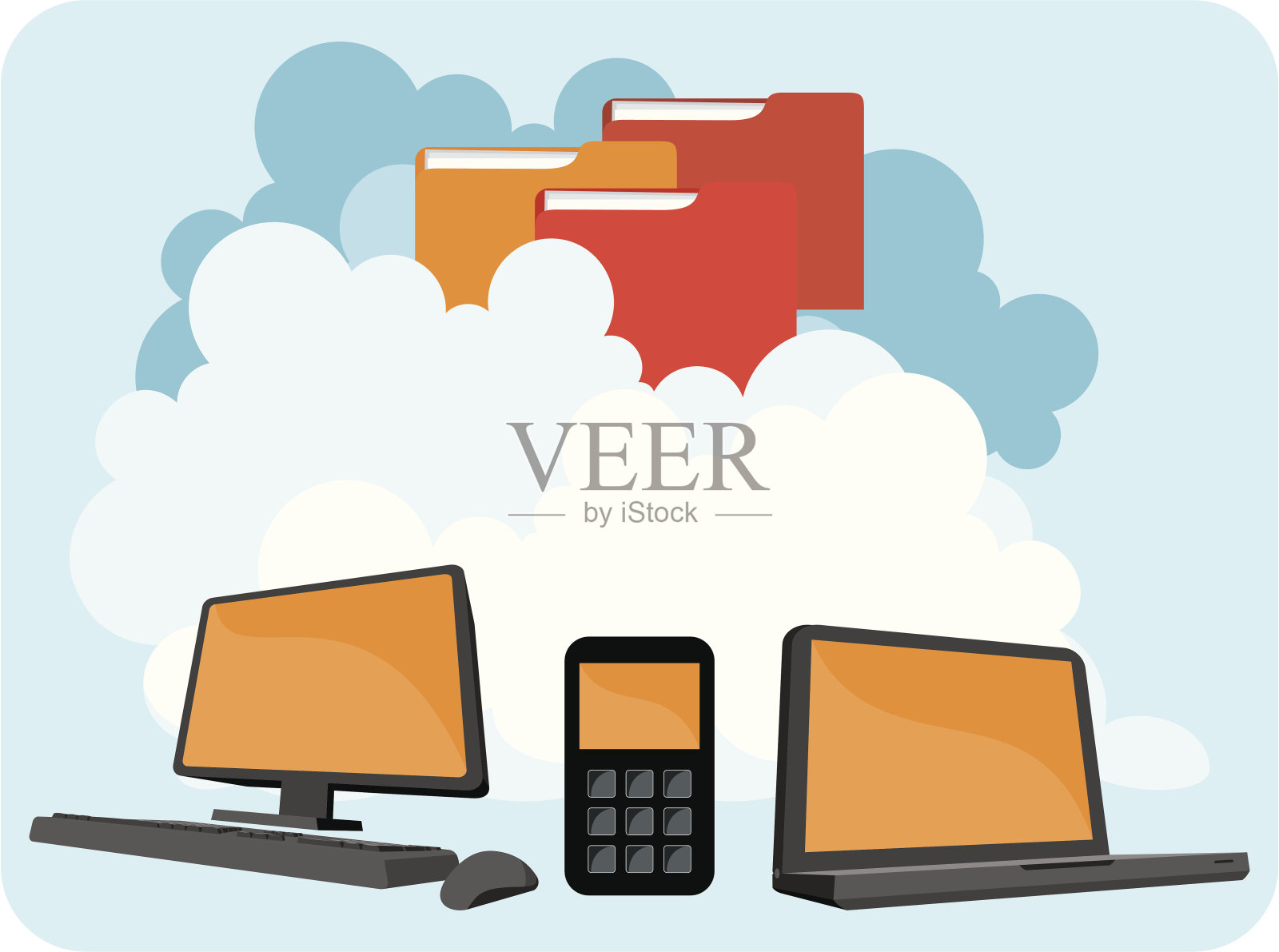 云计算插画图片素材