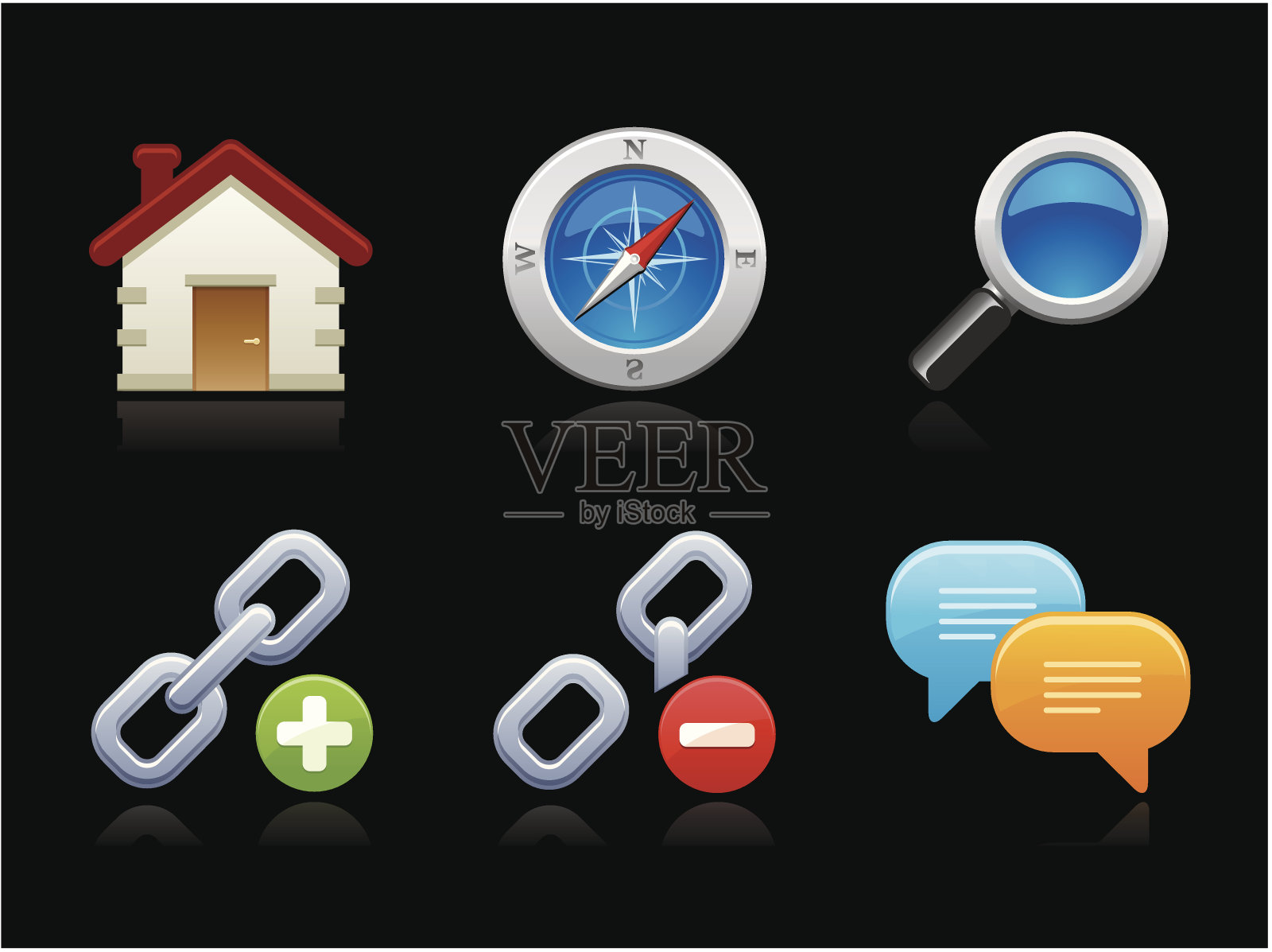 黑暗收藏-互联网图标素材