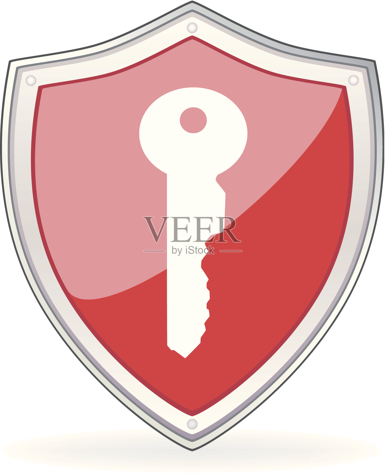 安全关键盾插画图片素材