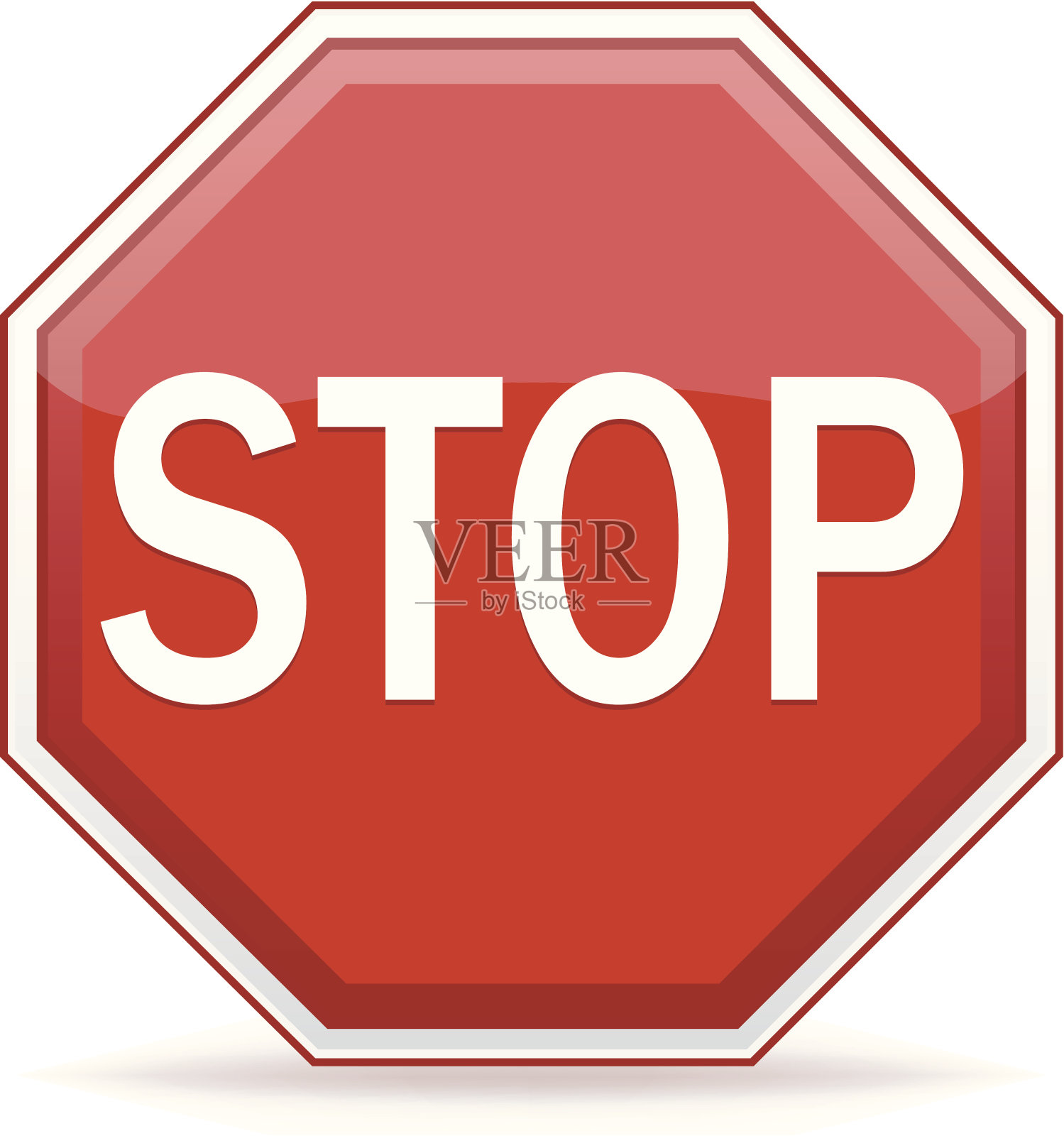 停车标志插画图片素材