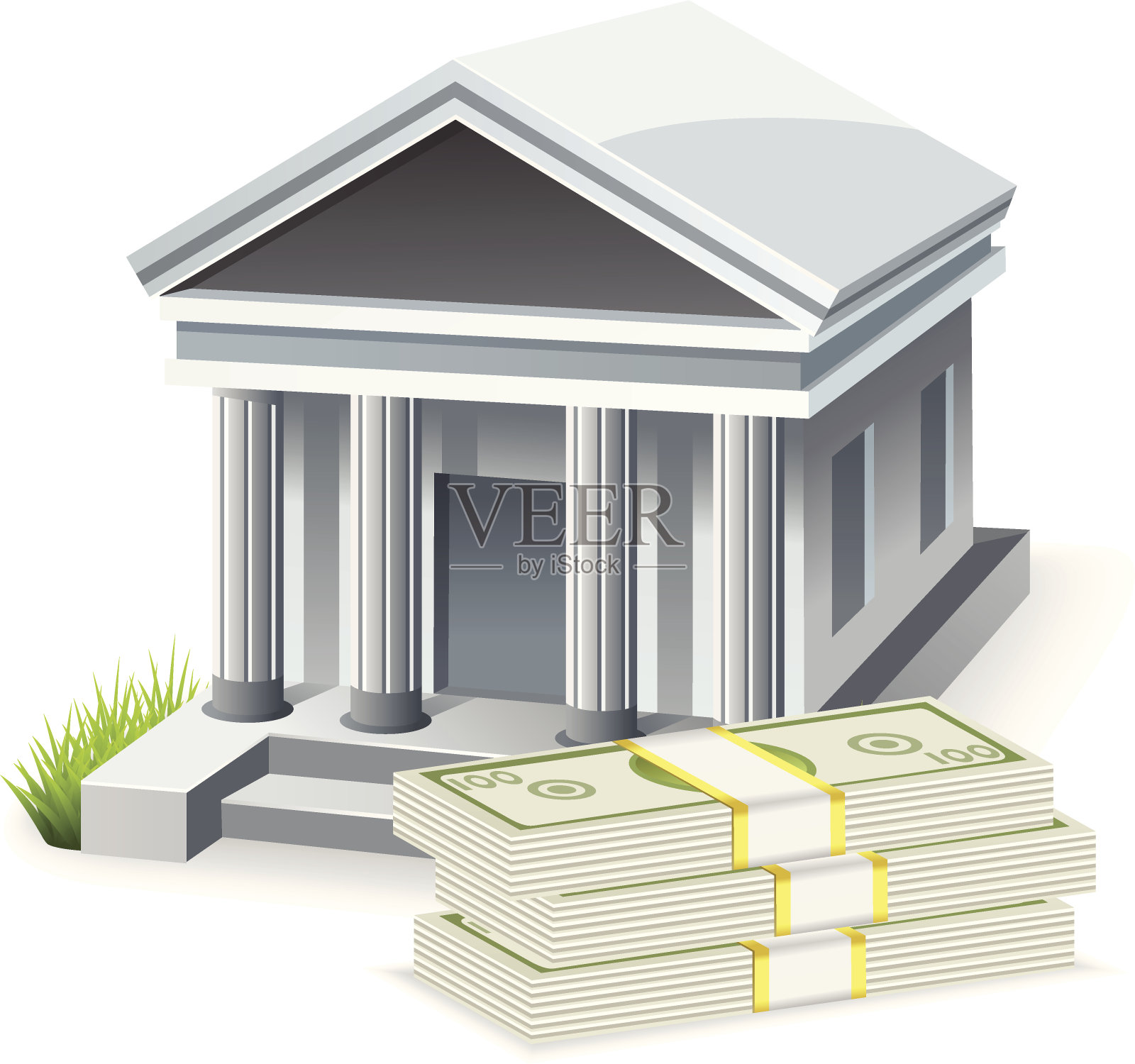 银行的概念插画图片素材