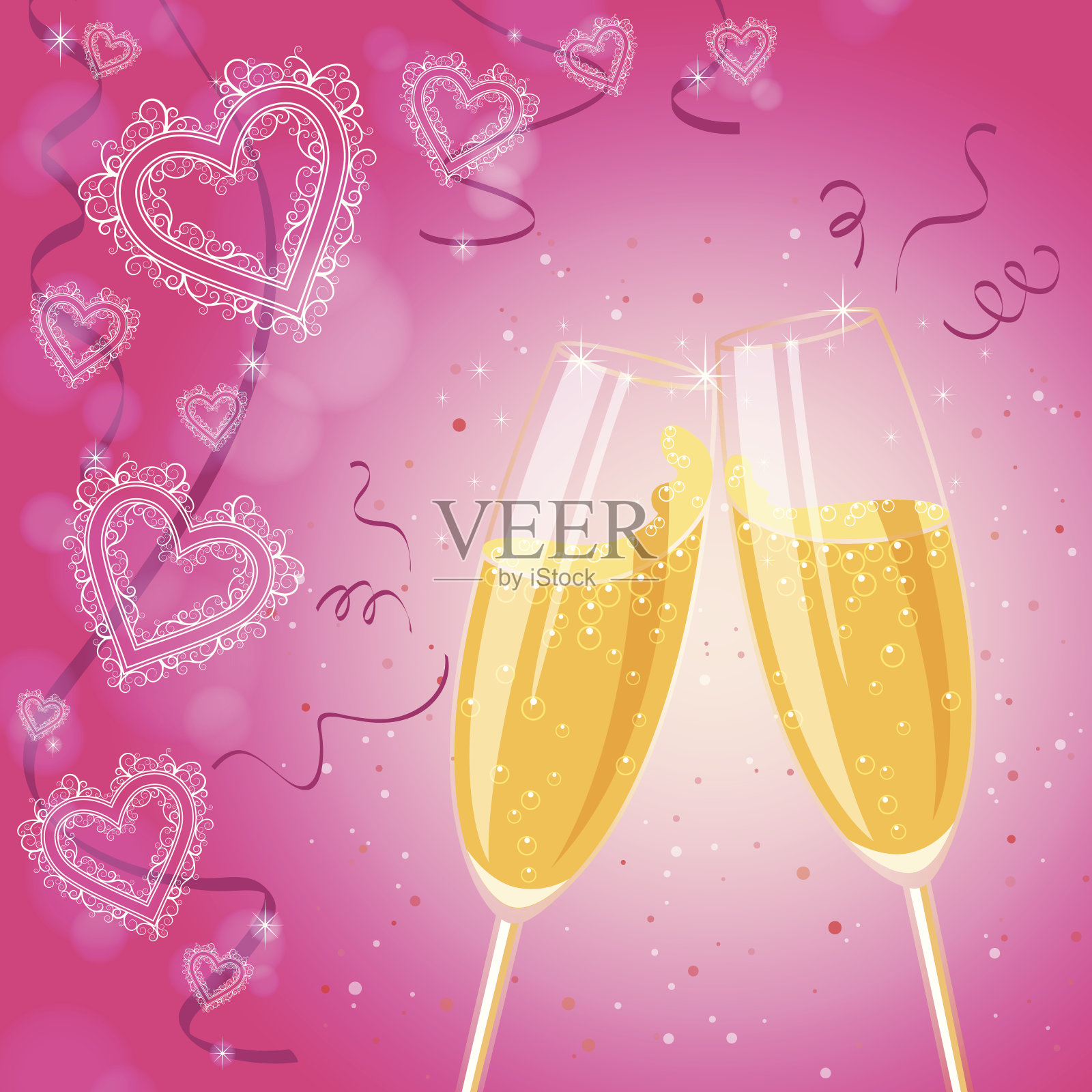 婚礼敬酒插画图片素材