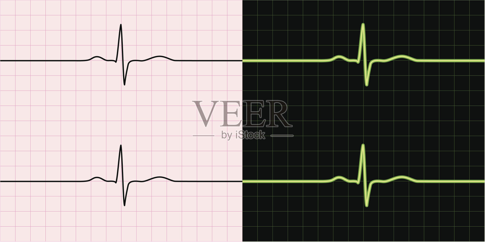 心电图无缝的背景插画图片素材