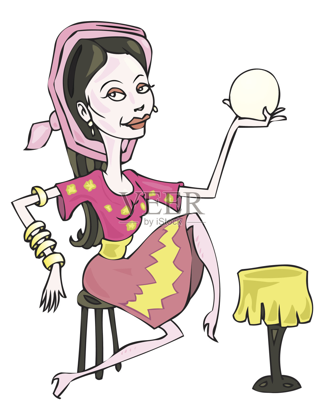 算命先生插画图片素材