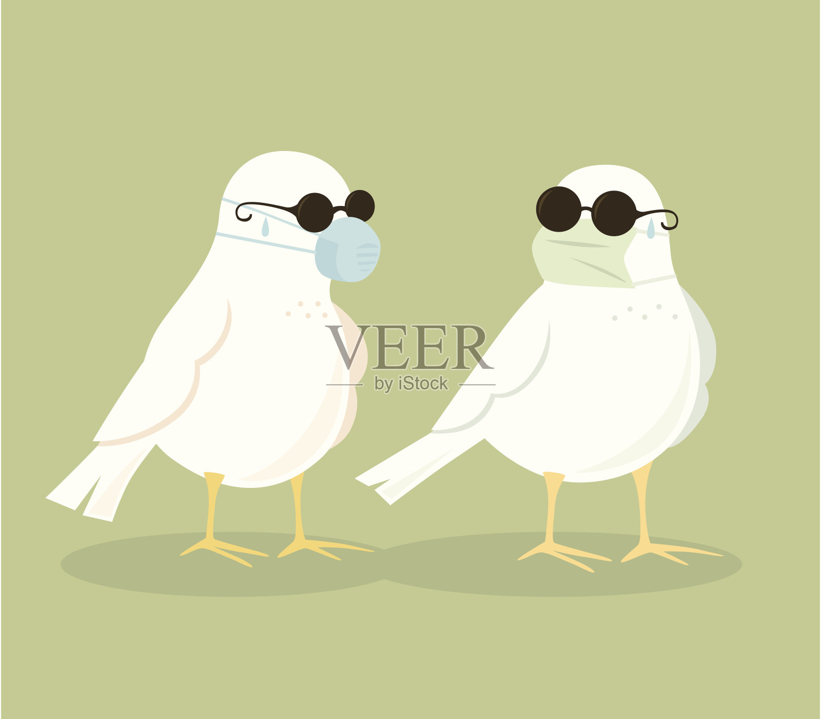 禽流感插画图片素材