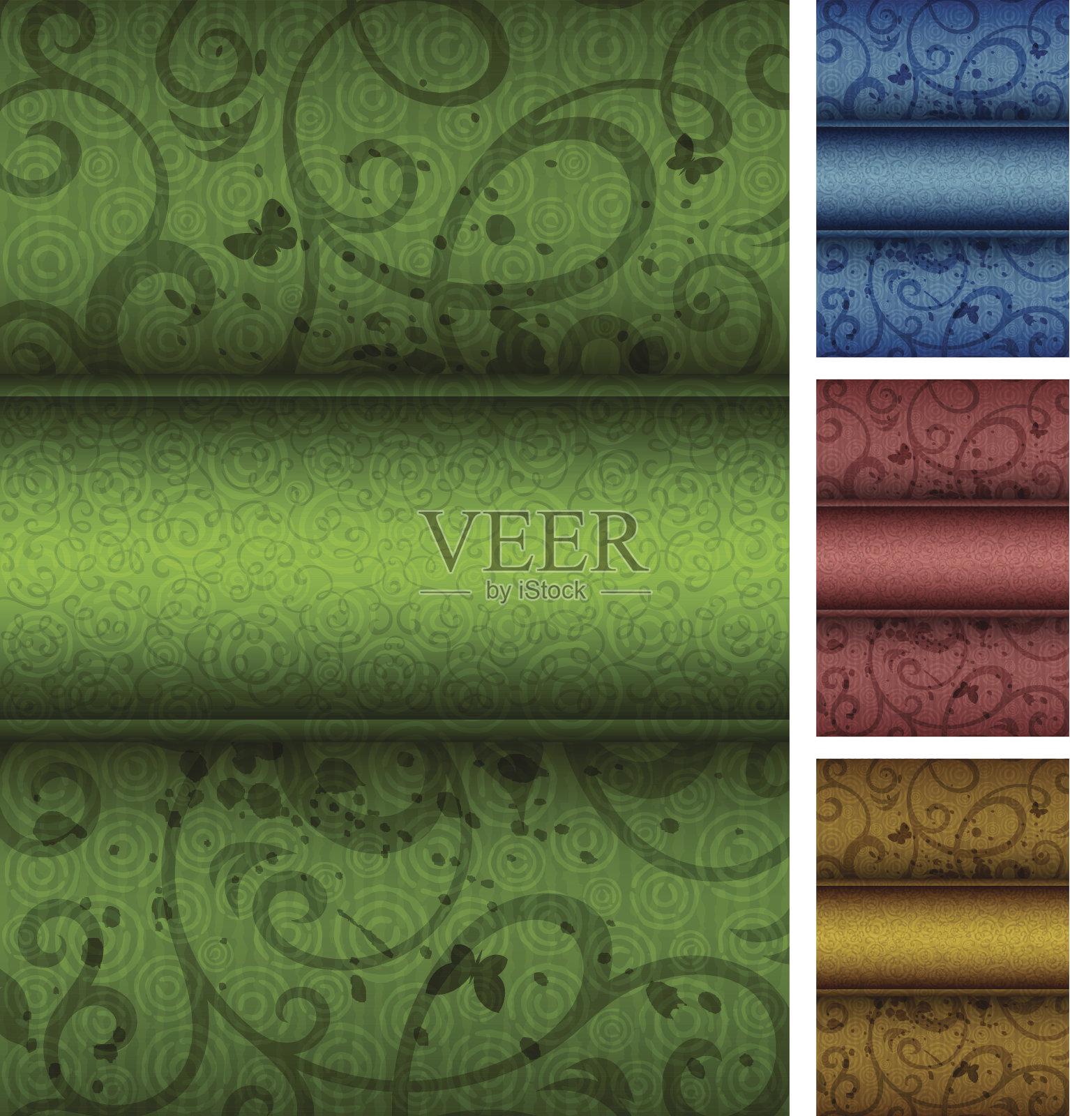 复古色彩的背景插画图片素材