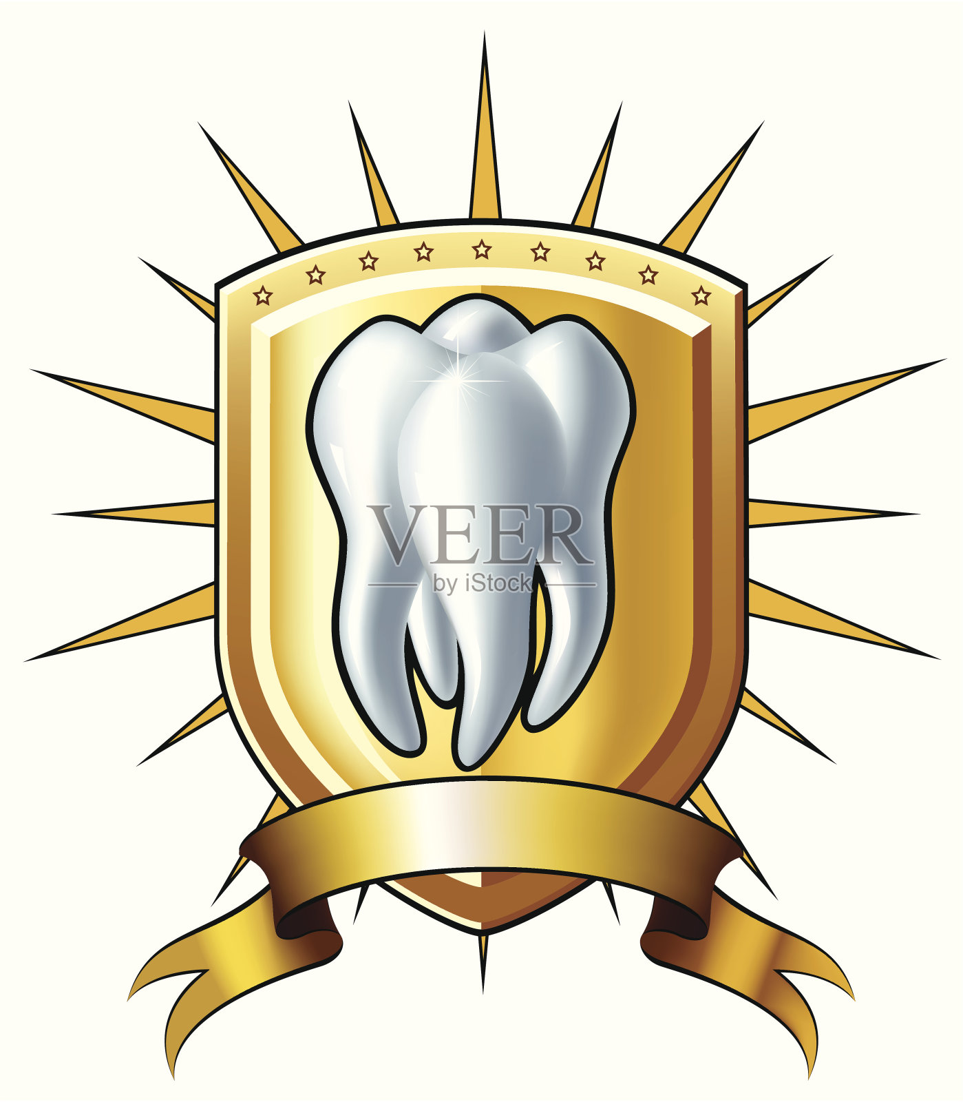 牙齿保护的象征插画图片素材