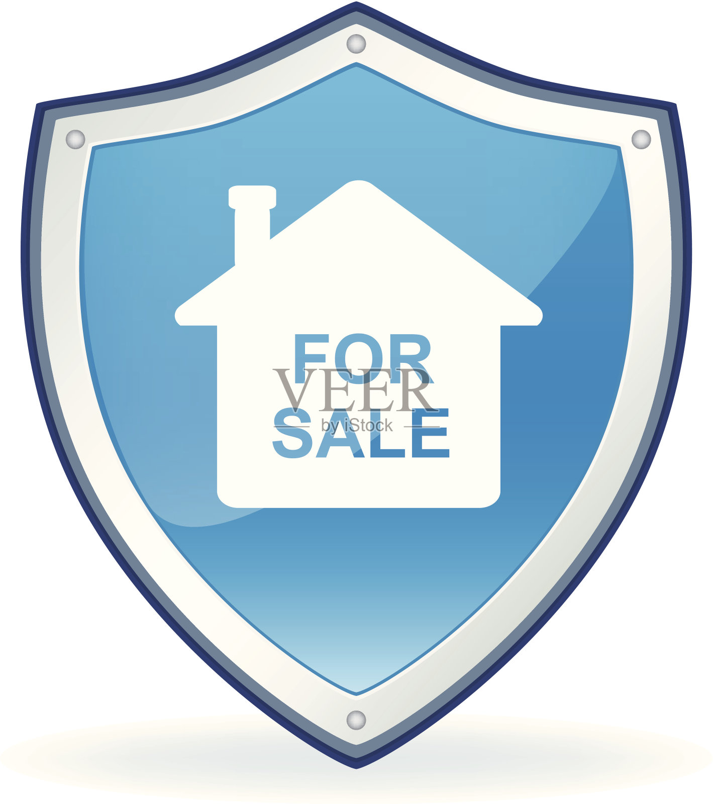 房屋销售的安全屏障插画图片素材