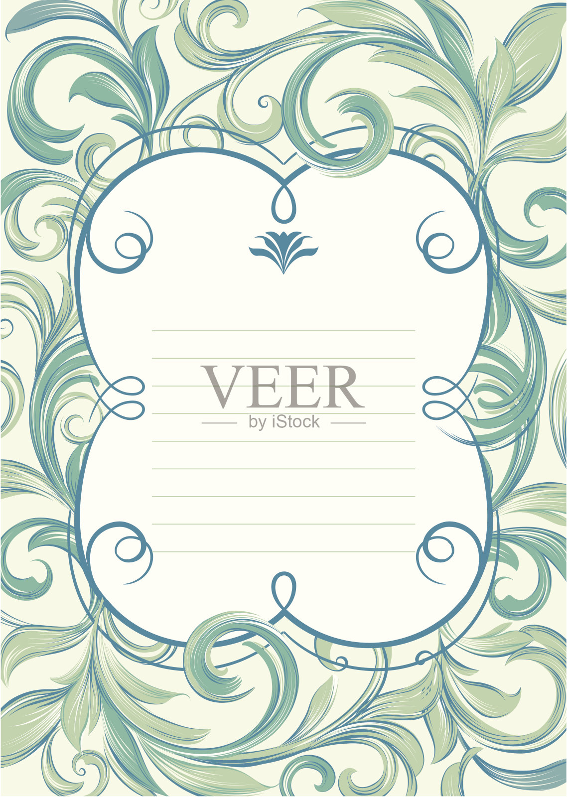 花卉的请柬插画图片素材