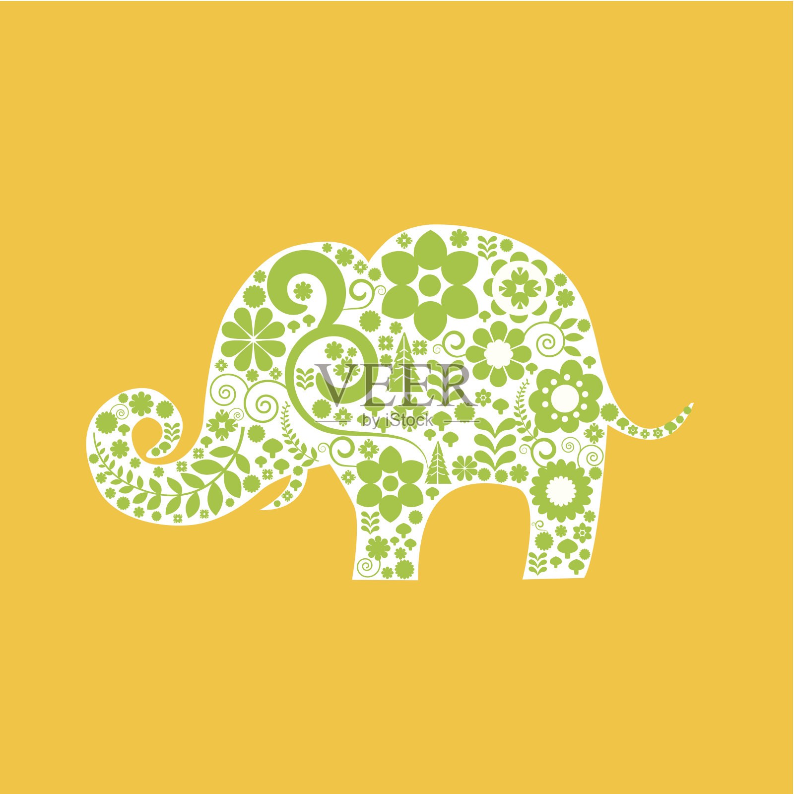 大象插画图片素材