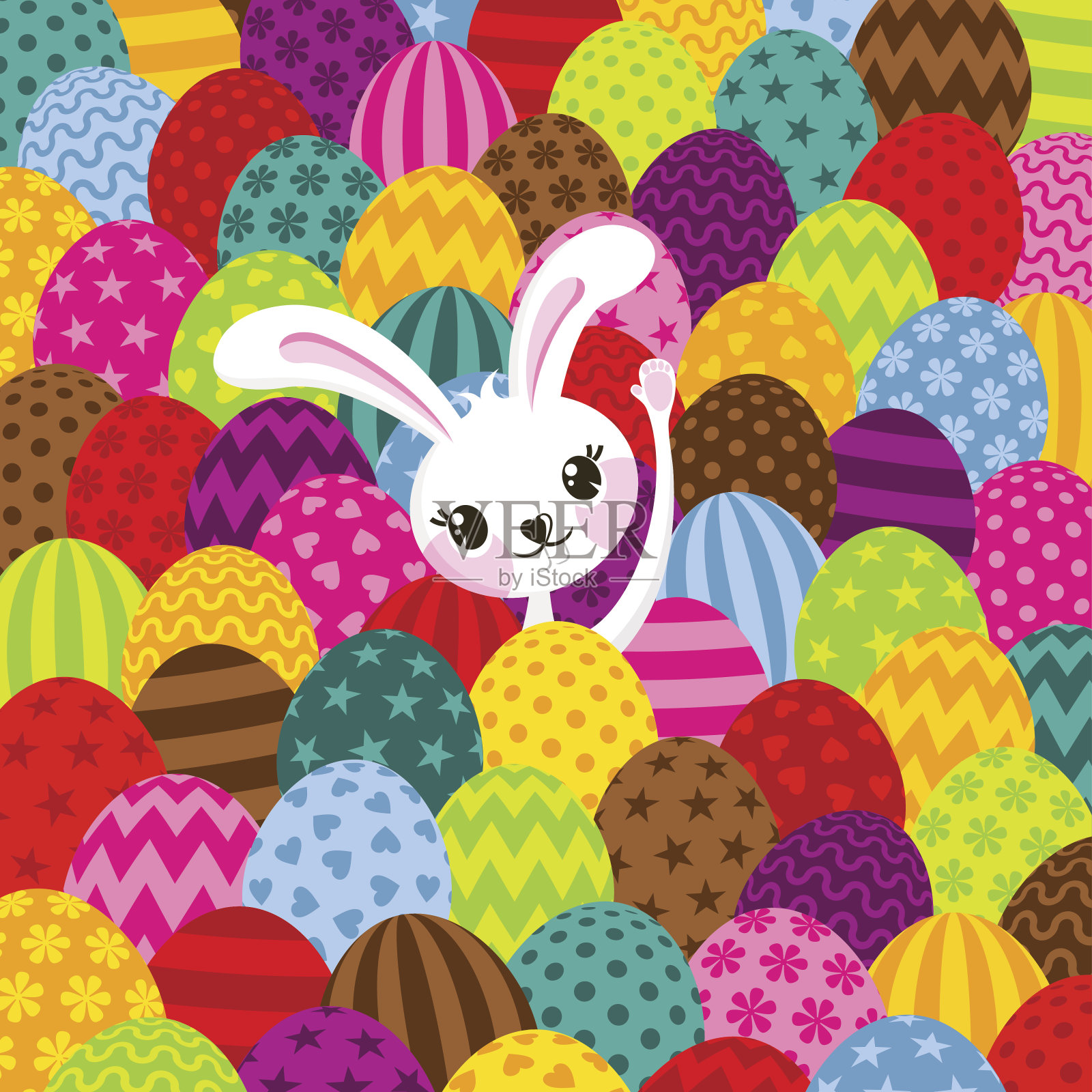 复活节卡片插画图片素材