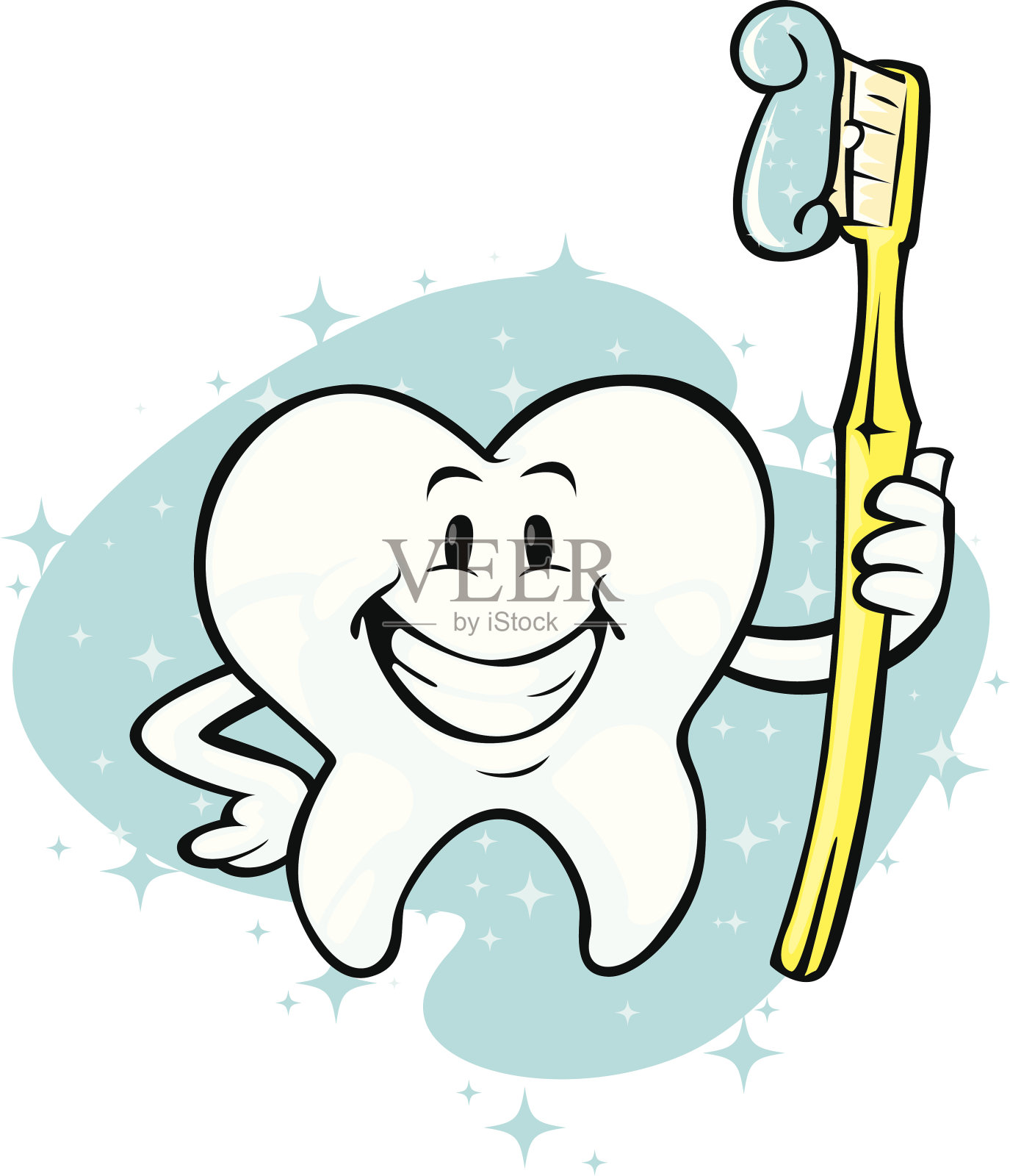 队长牙插画图片素材