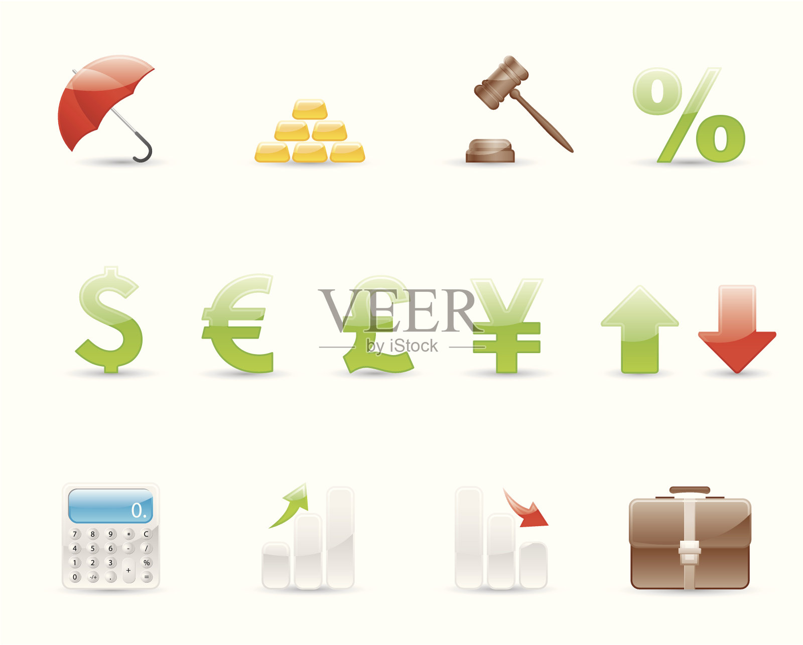 光泽图标-金融图标素材