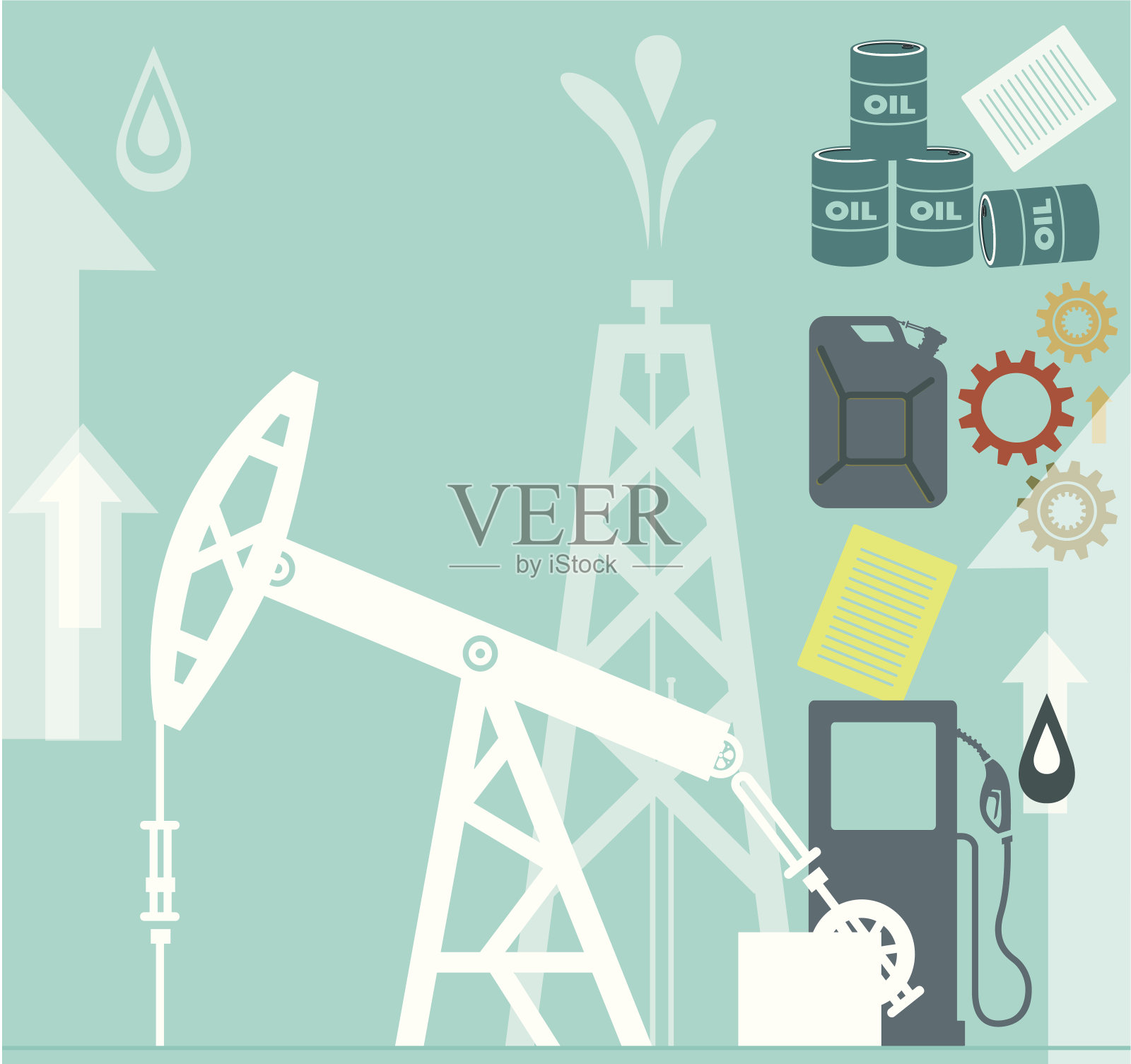 石油和生产插画图片素材