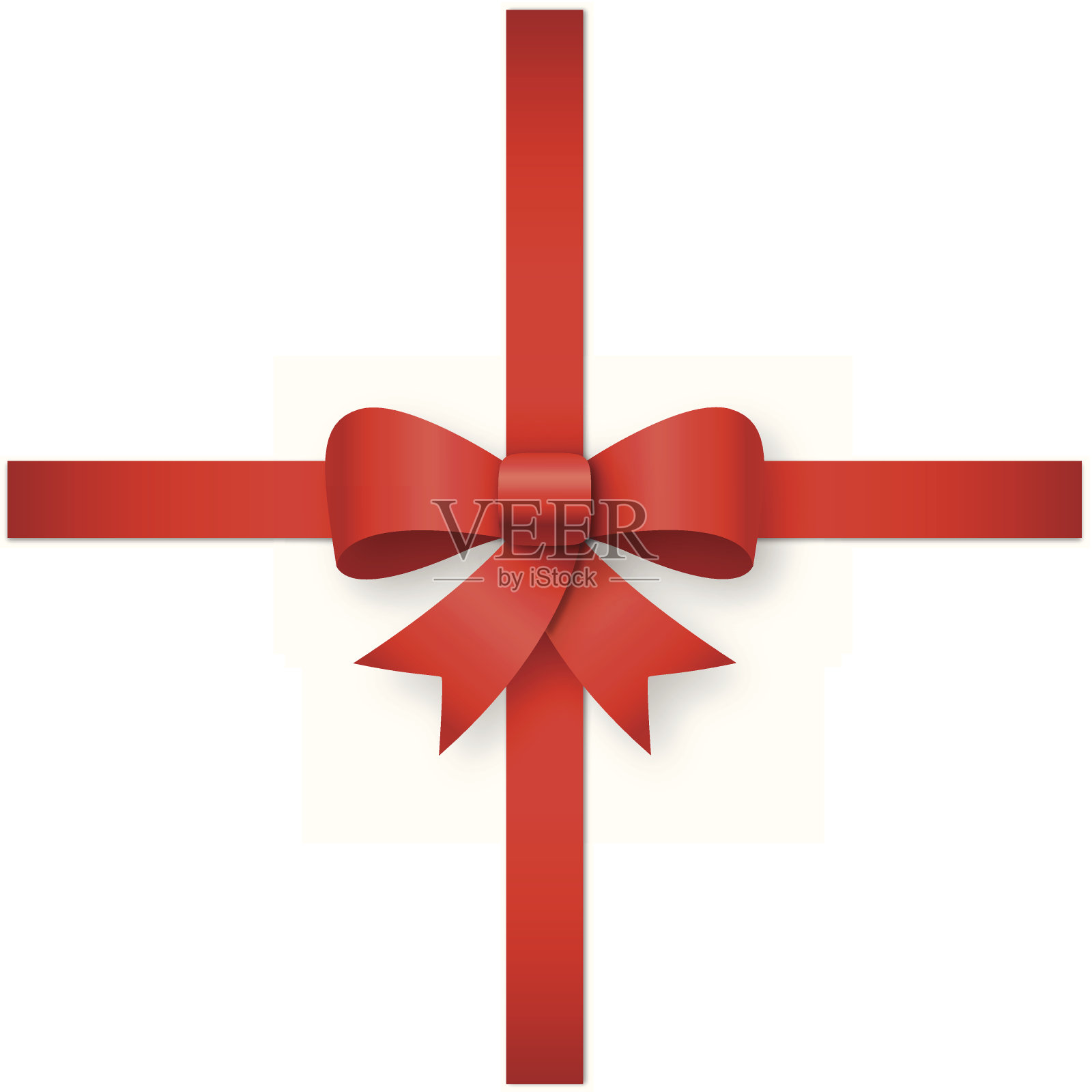 带蝴蝶结的红丝带设计元素图片