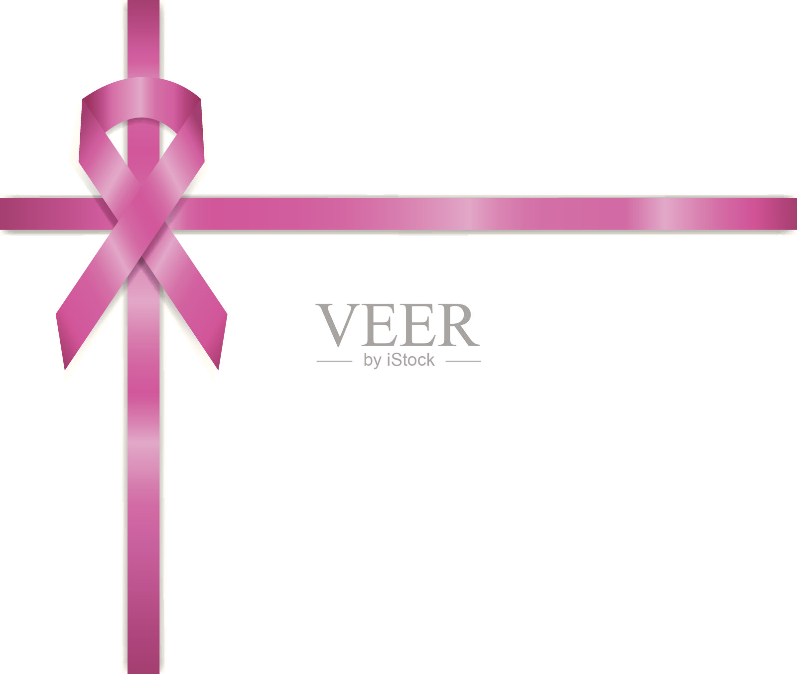 粉红丝带的横幅设计元素图片