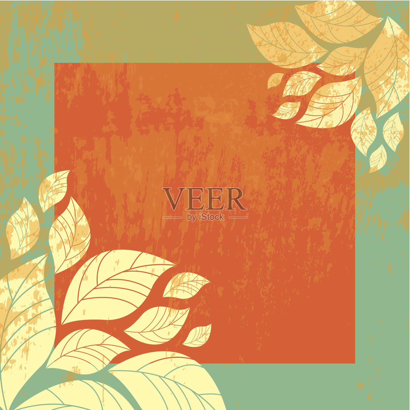 花的框架插画图片素材