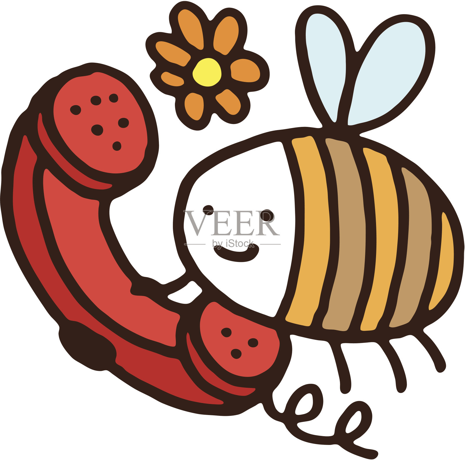 蜜蜂在打电话设计元素图片