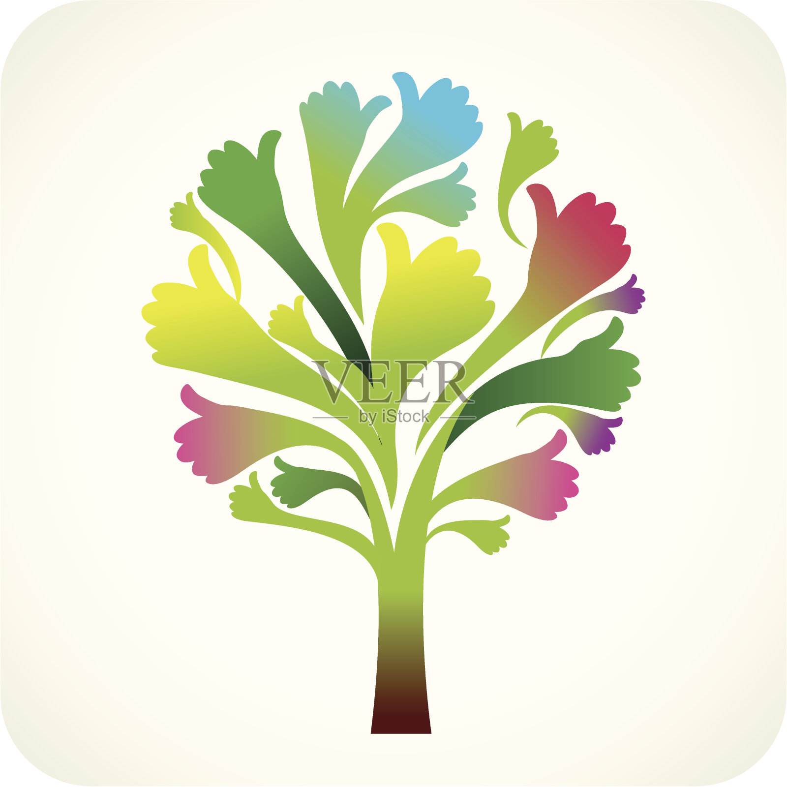 大拇指树设计元素图片