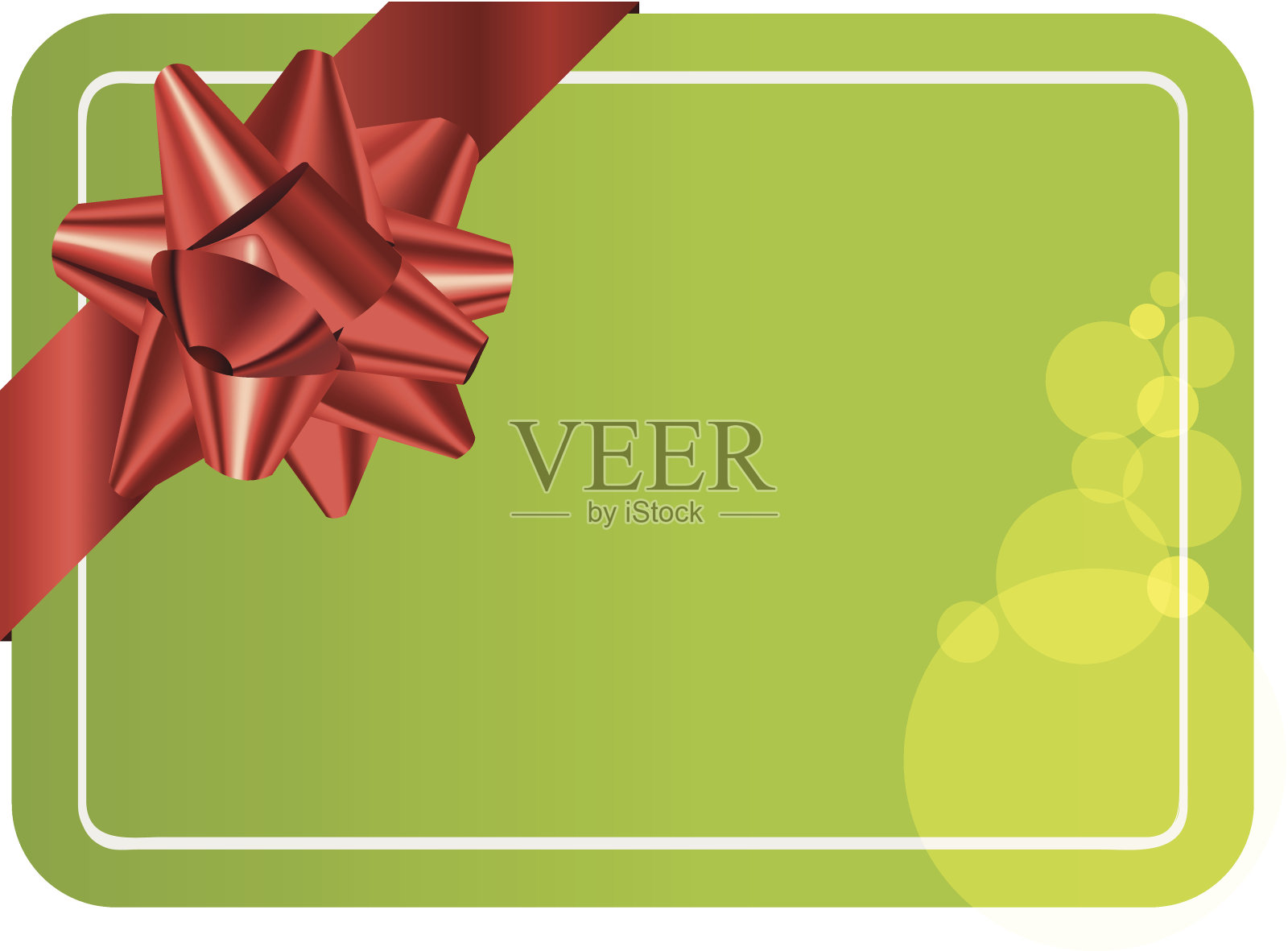 绿色的礼品卡插画图片素材