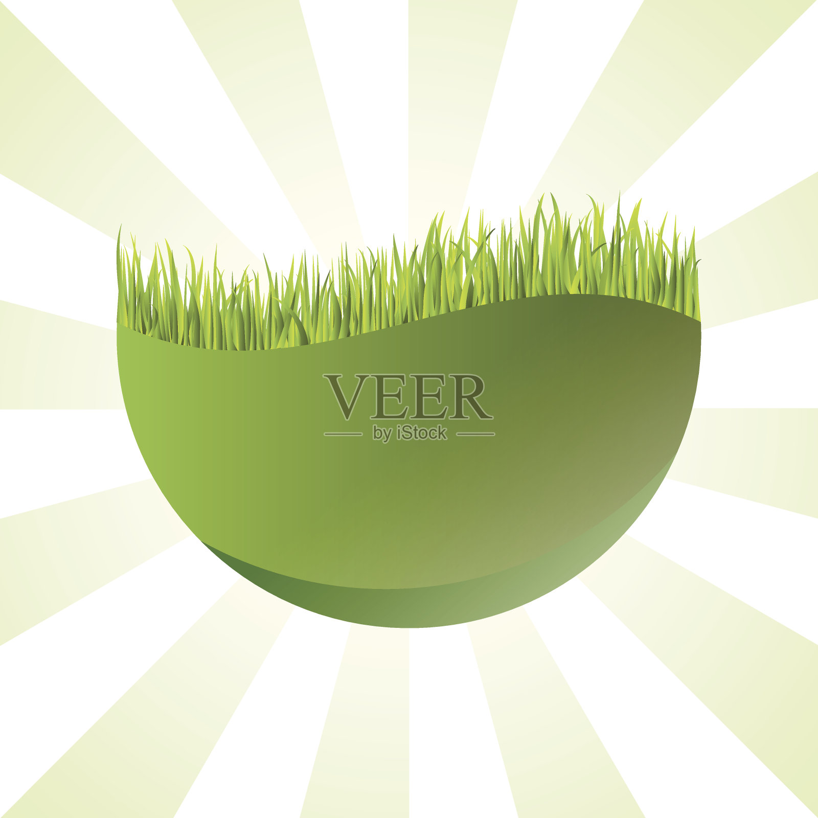 绿草的横幅插画图片素材