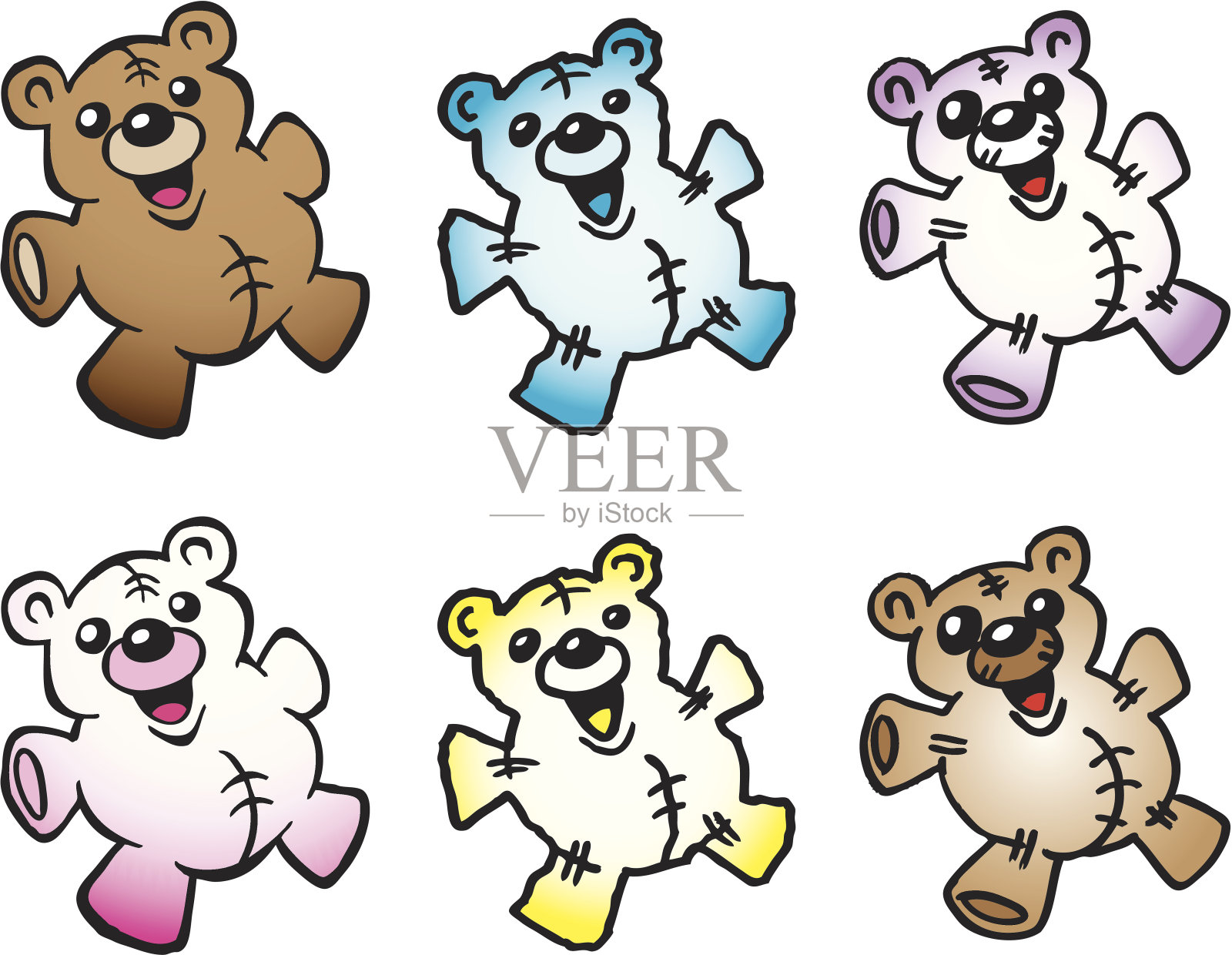 泰迪熊表设计元素图片