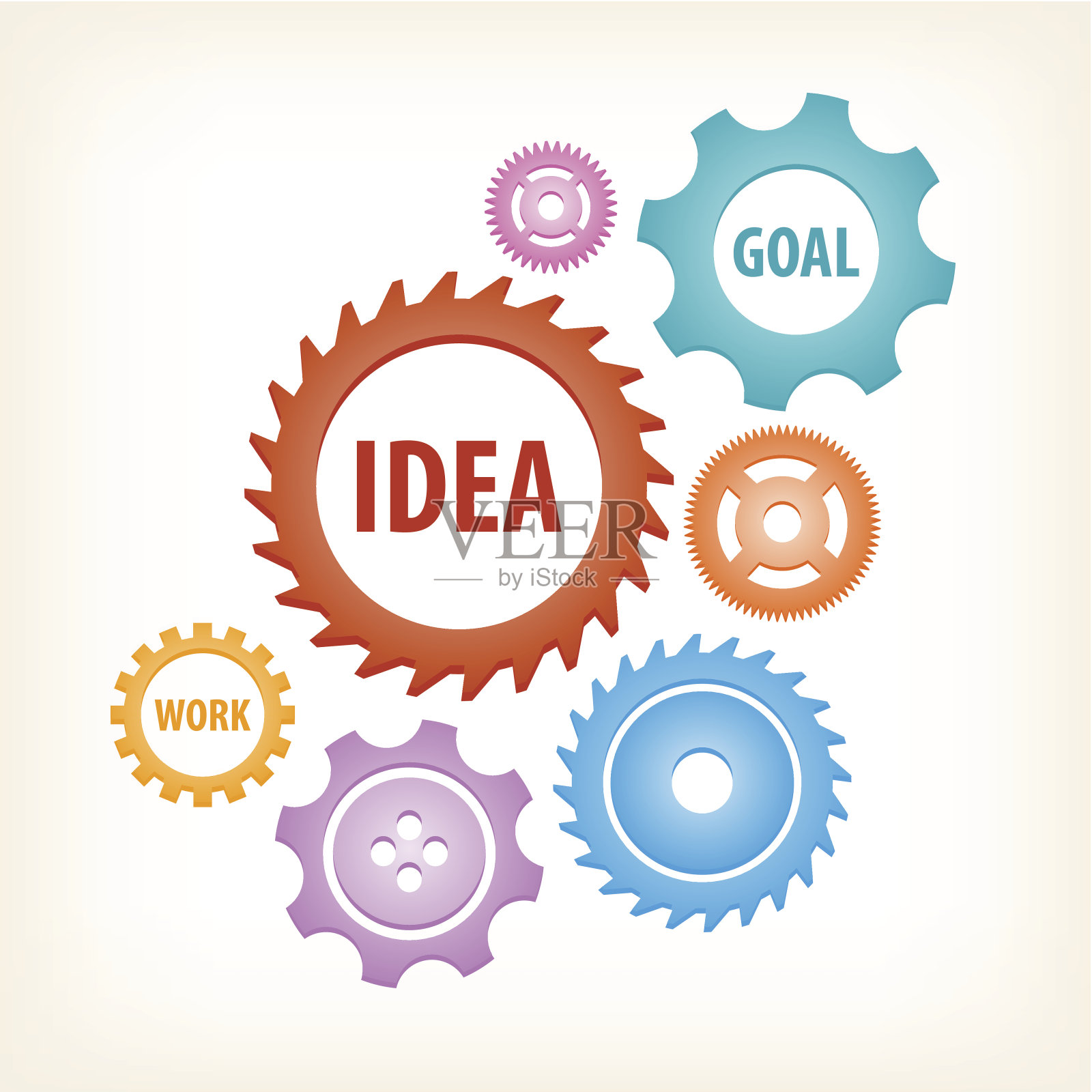 齿轮的工作概念插画图片素材