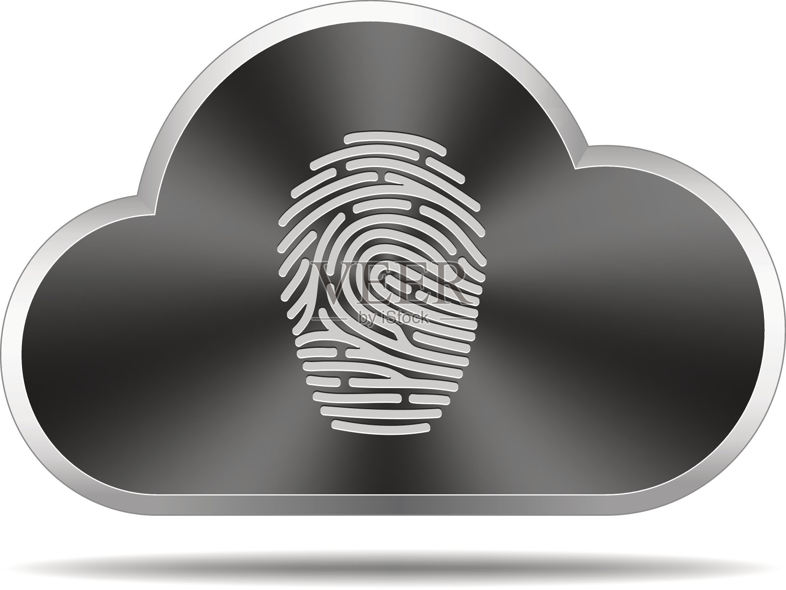 云图标(指纹)插画图片素材