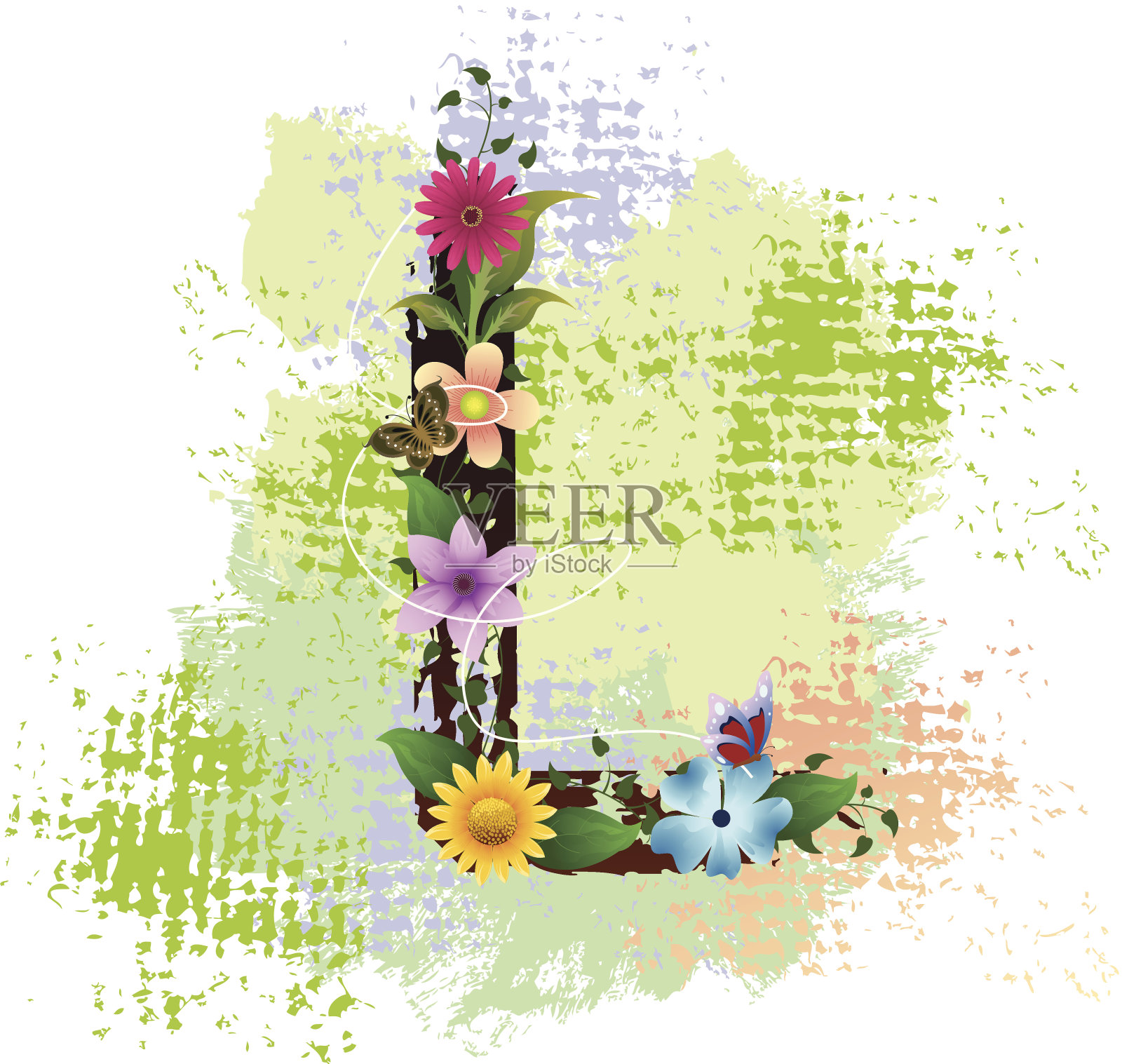 字母L插画图片素材