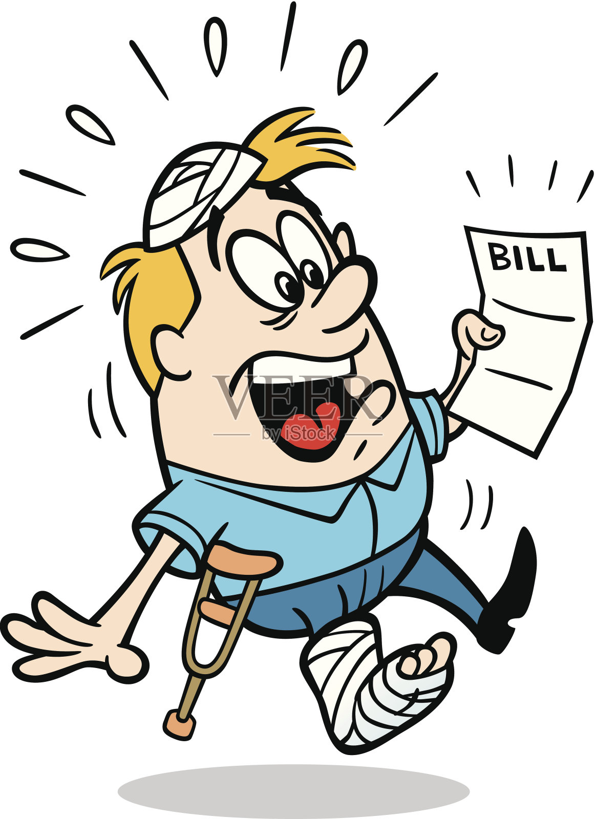 卡通病人插画图片素材