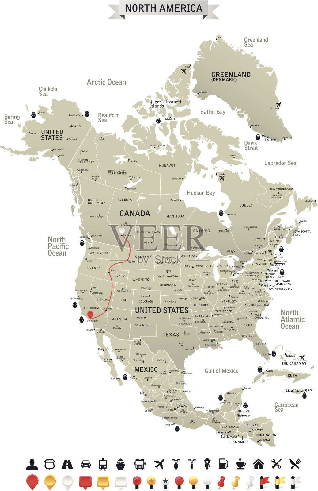 北美插画图片素材