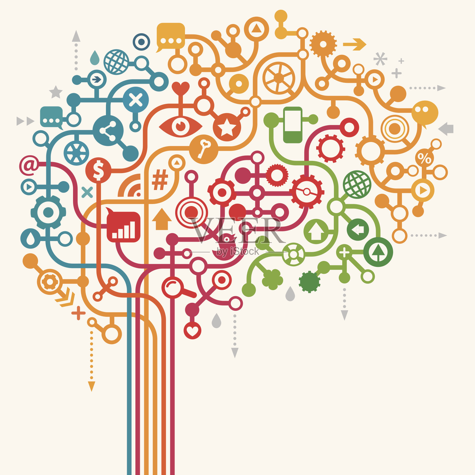 矢量插图的思想概念设计元素图片