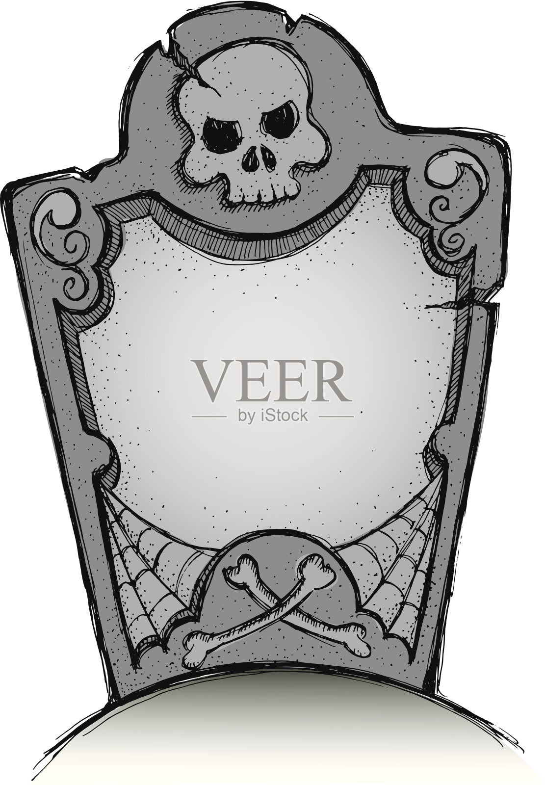 完美的墓碑颜色插画图片素材