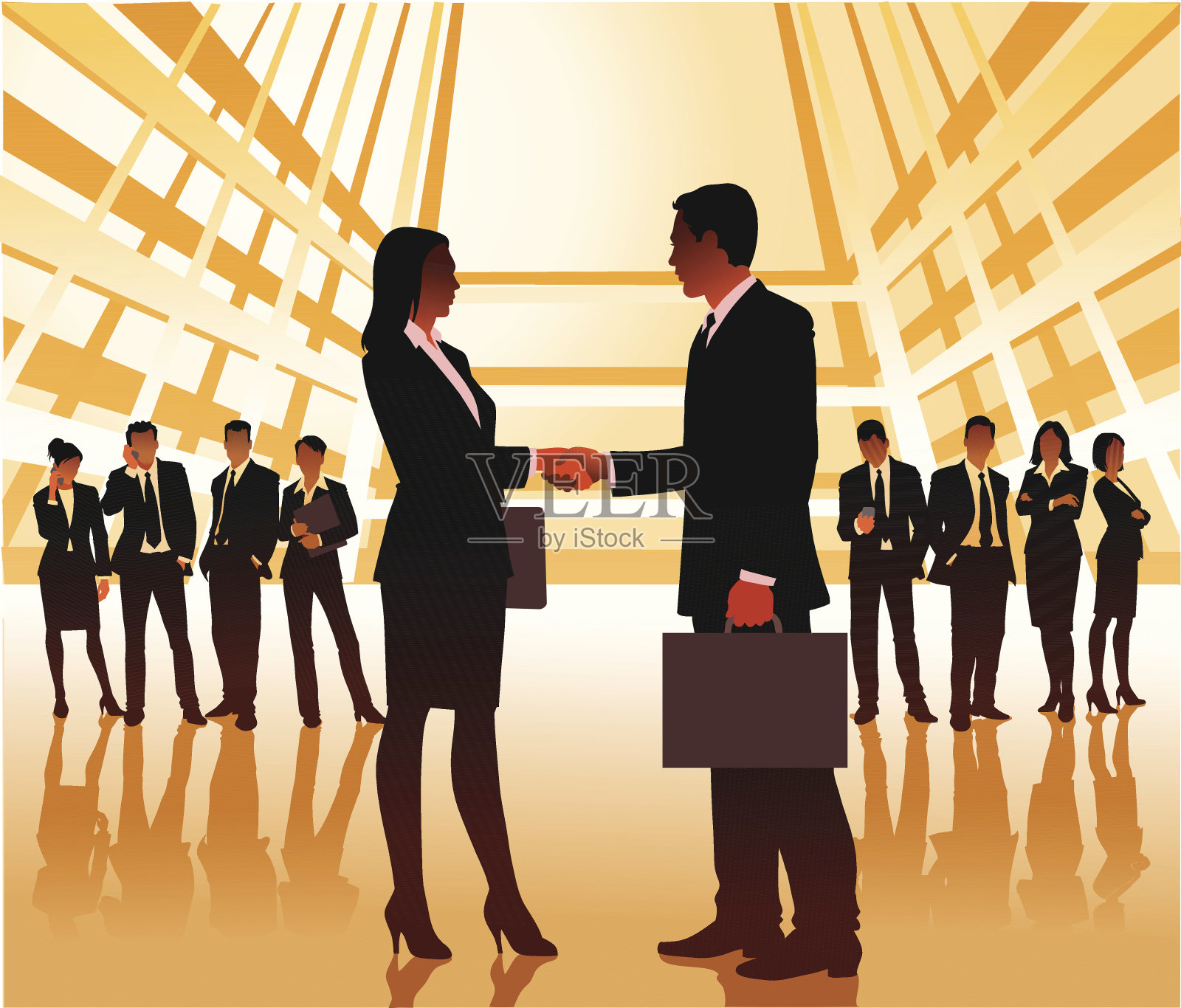 商业交易插画图片素材