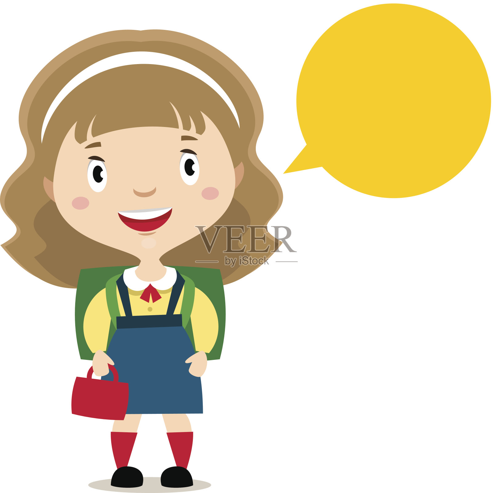 女学生插画图片素材