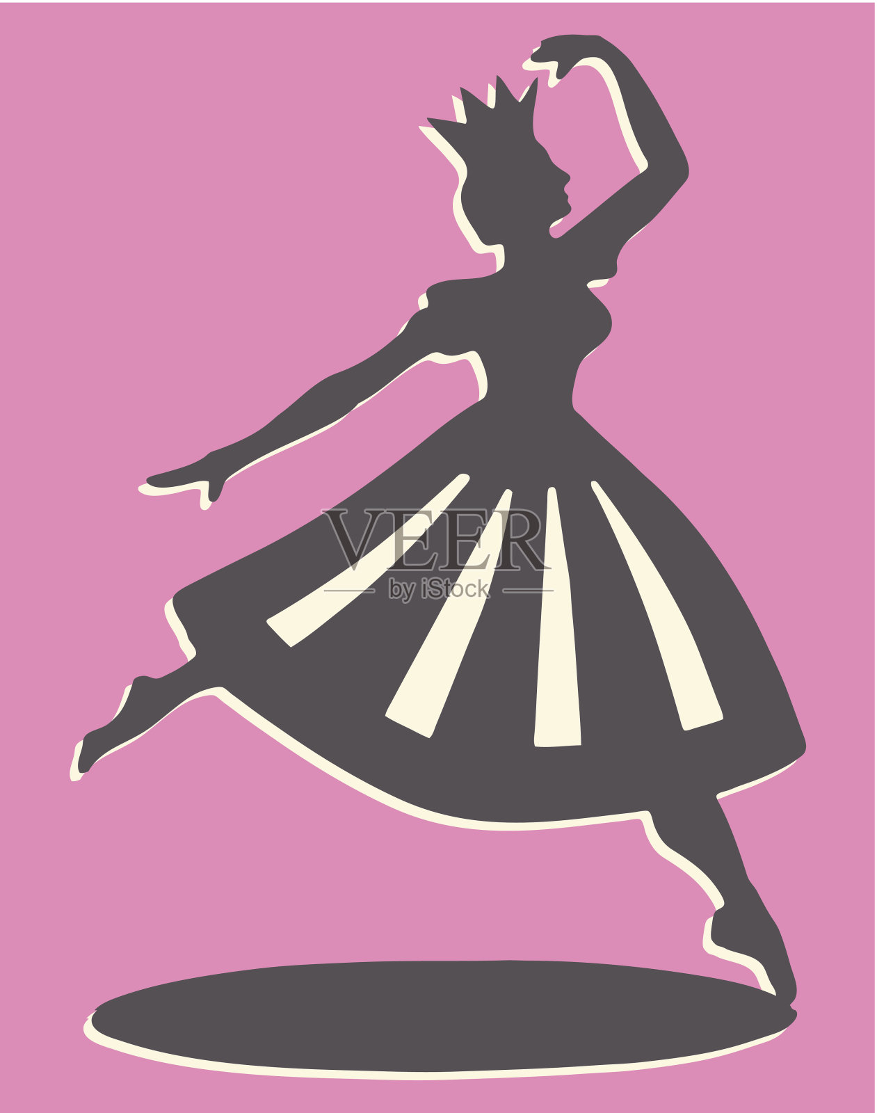 女舞蹈演员插画图片素材