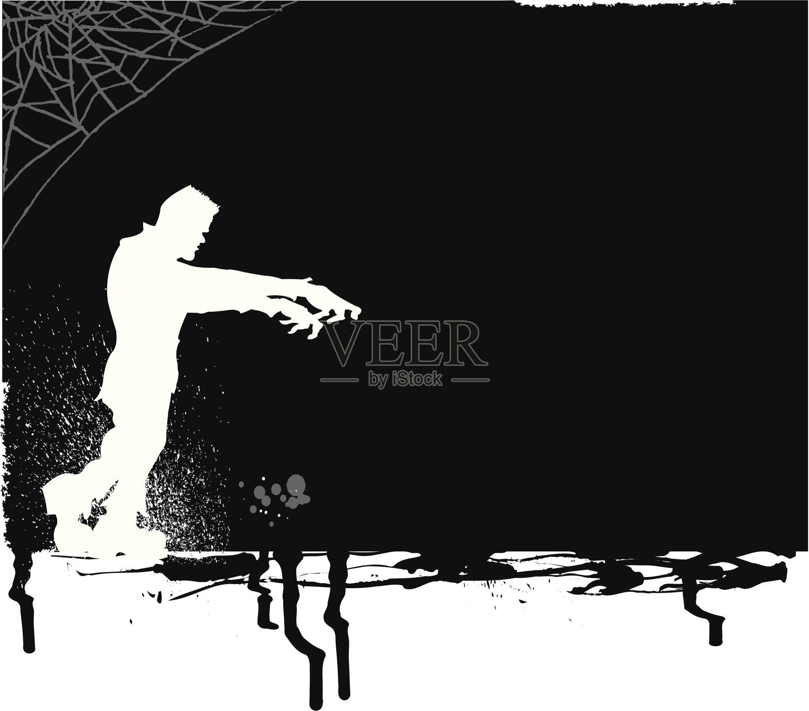 弗兰肯斯坦怪物不给糖就捣乱的背景插画图片素材