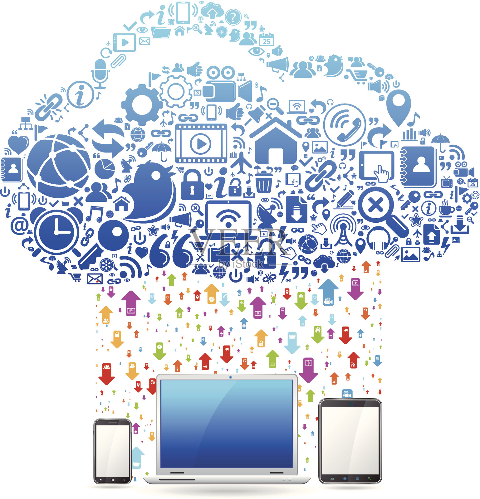 云计算插画图片素材