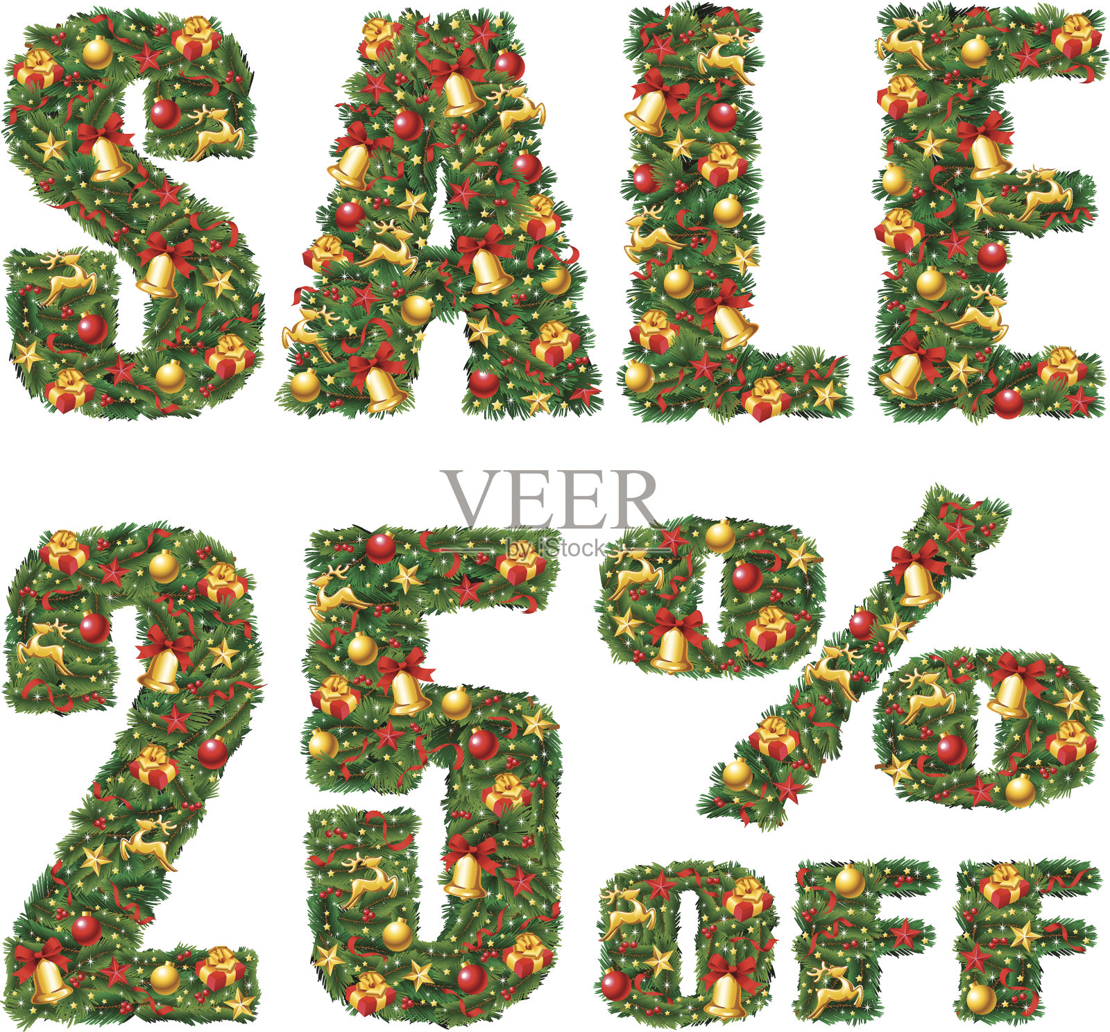 圣诞节销售折扣设计元素图片