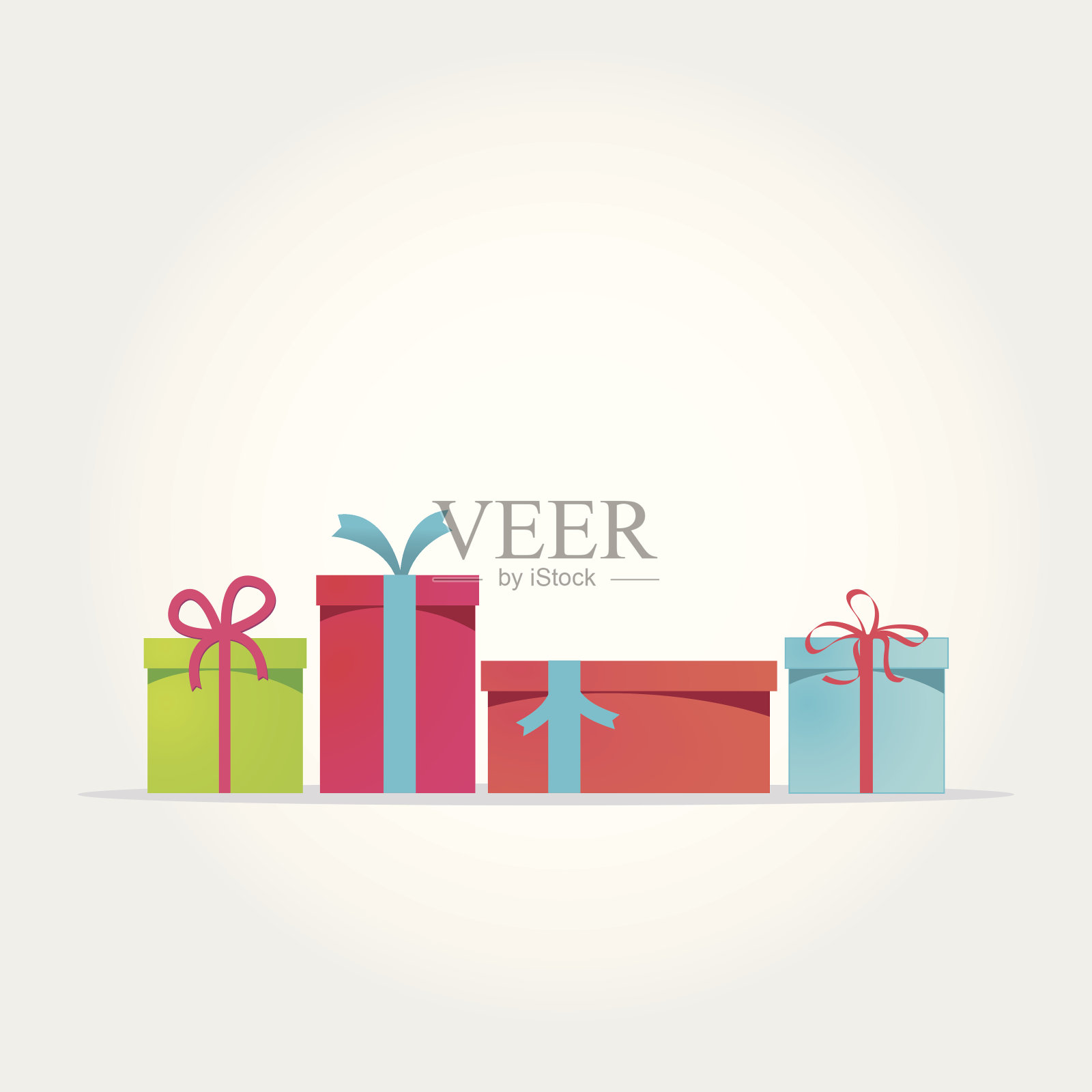 色彩缤纷的礼物插画图片素材