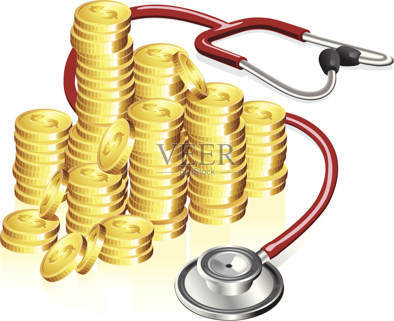 为医疗保健存钱插画图片素材