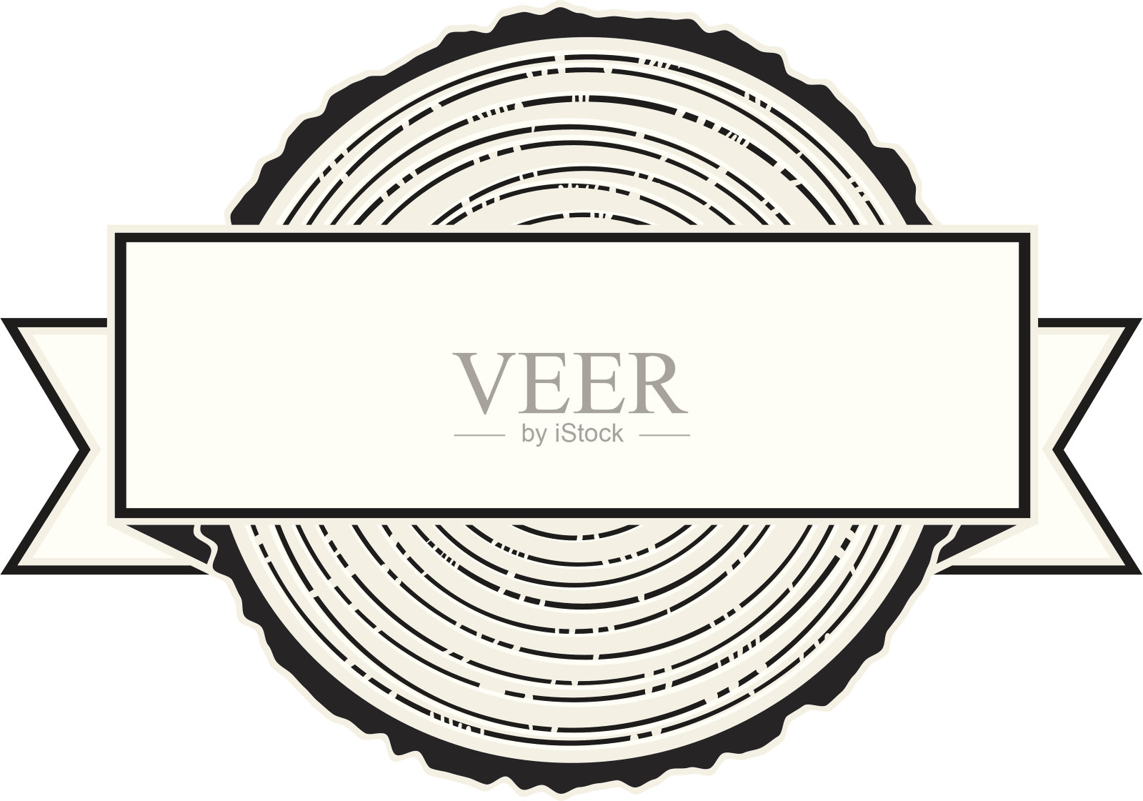 树木的年轮横幅插画图片素材