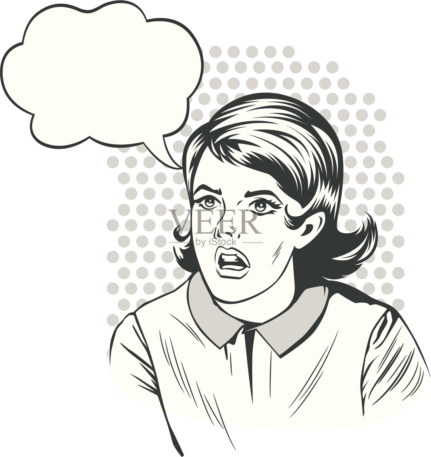 关心的女人插画图片素材